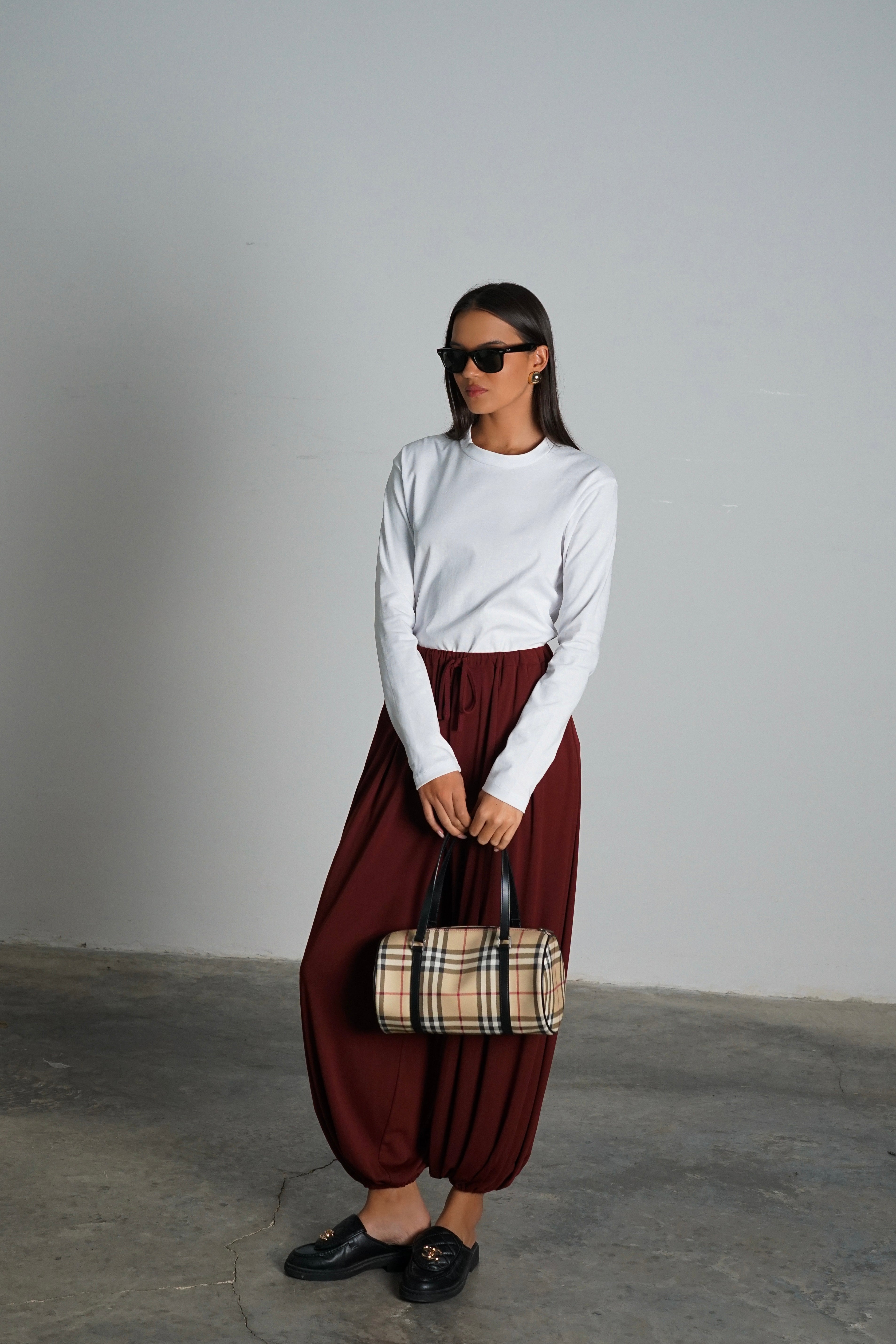 מכנסי טירון-בורדו