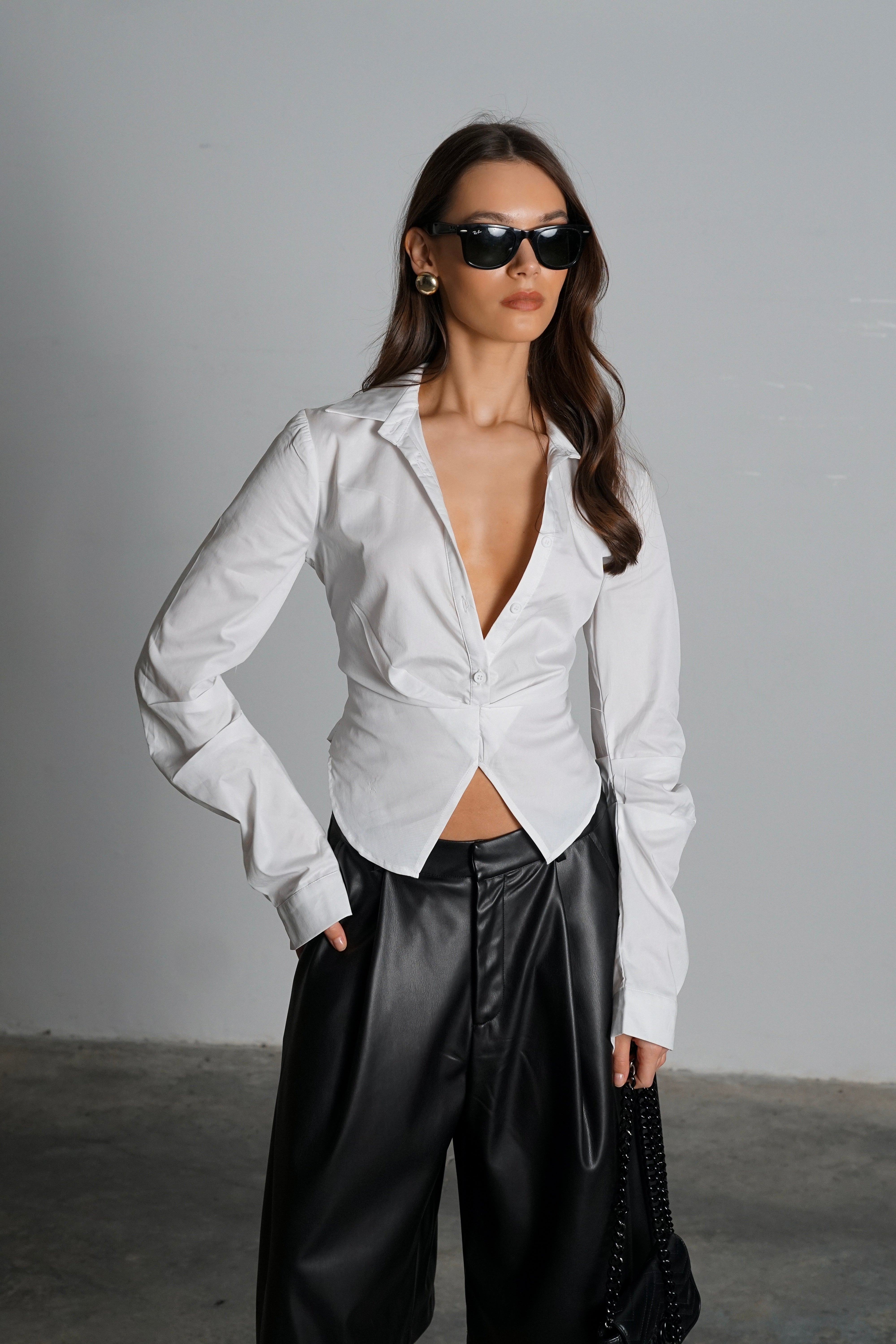 חולצת סאנסה-לבן