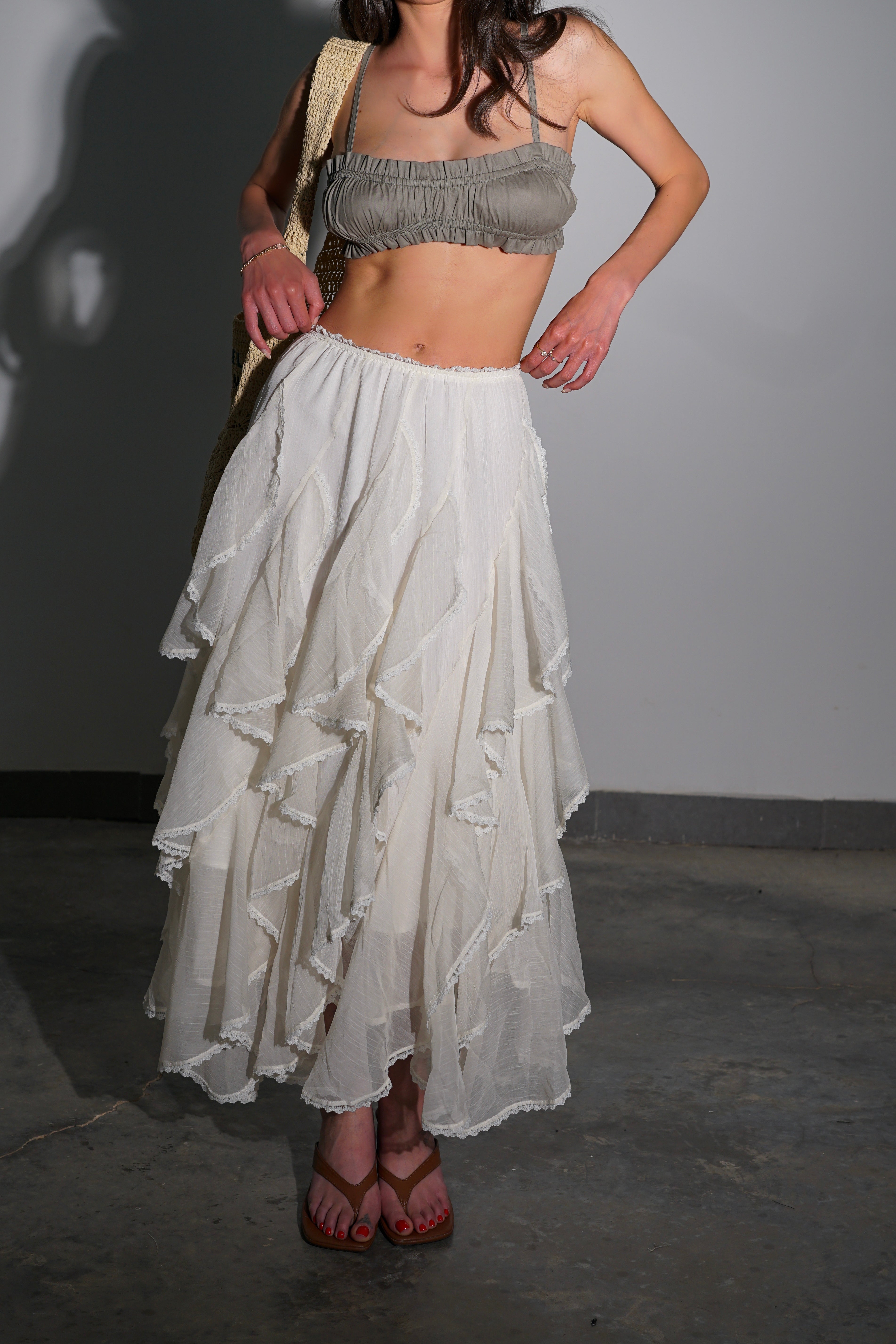 חצאית קמדיס-שמנת