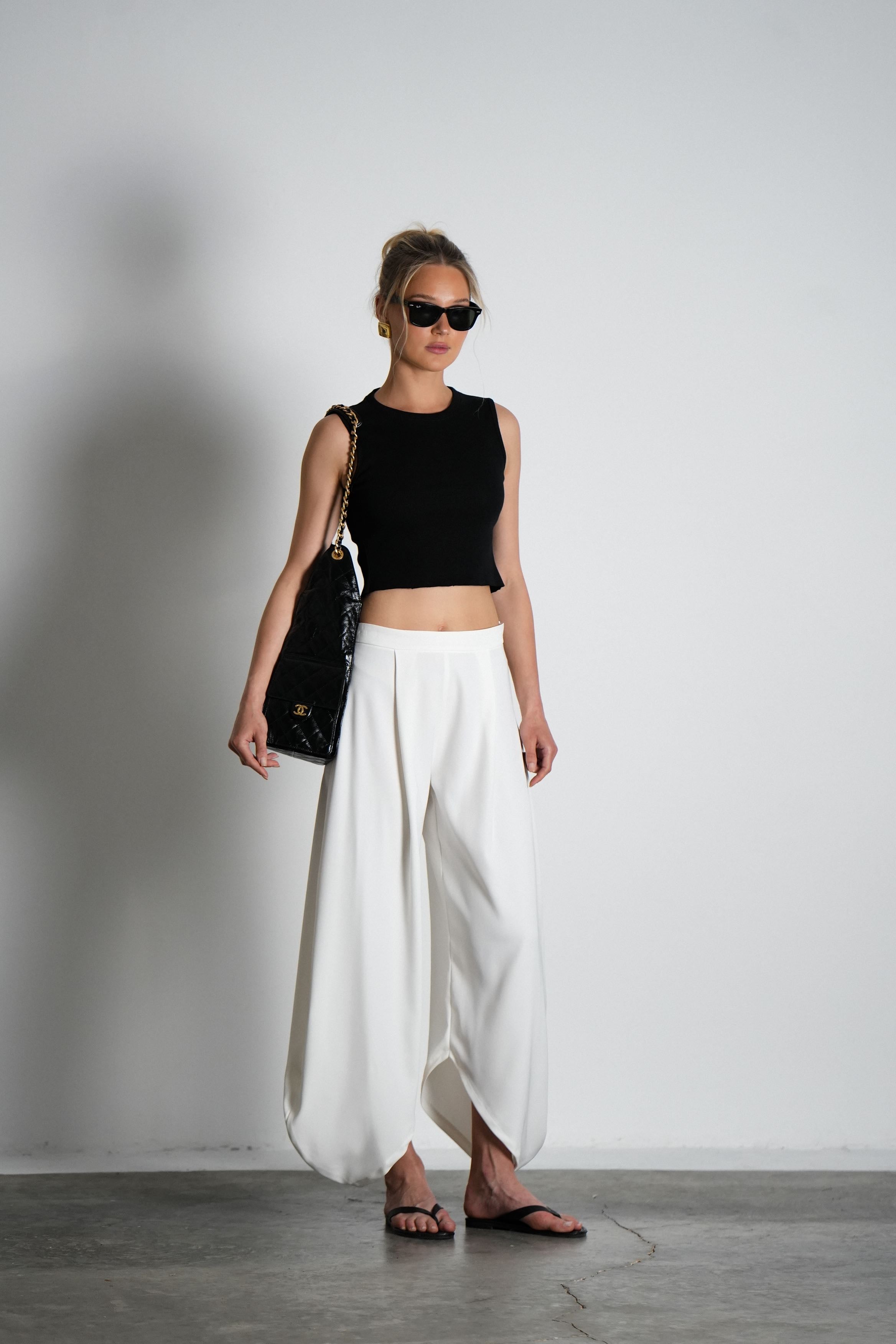 מכנסי ברוקלין-לבן