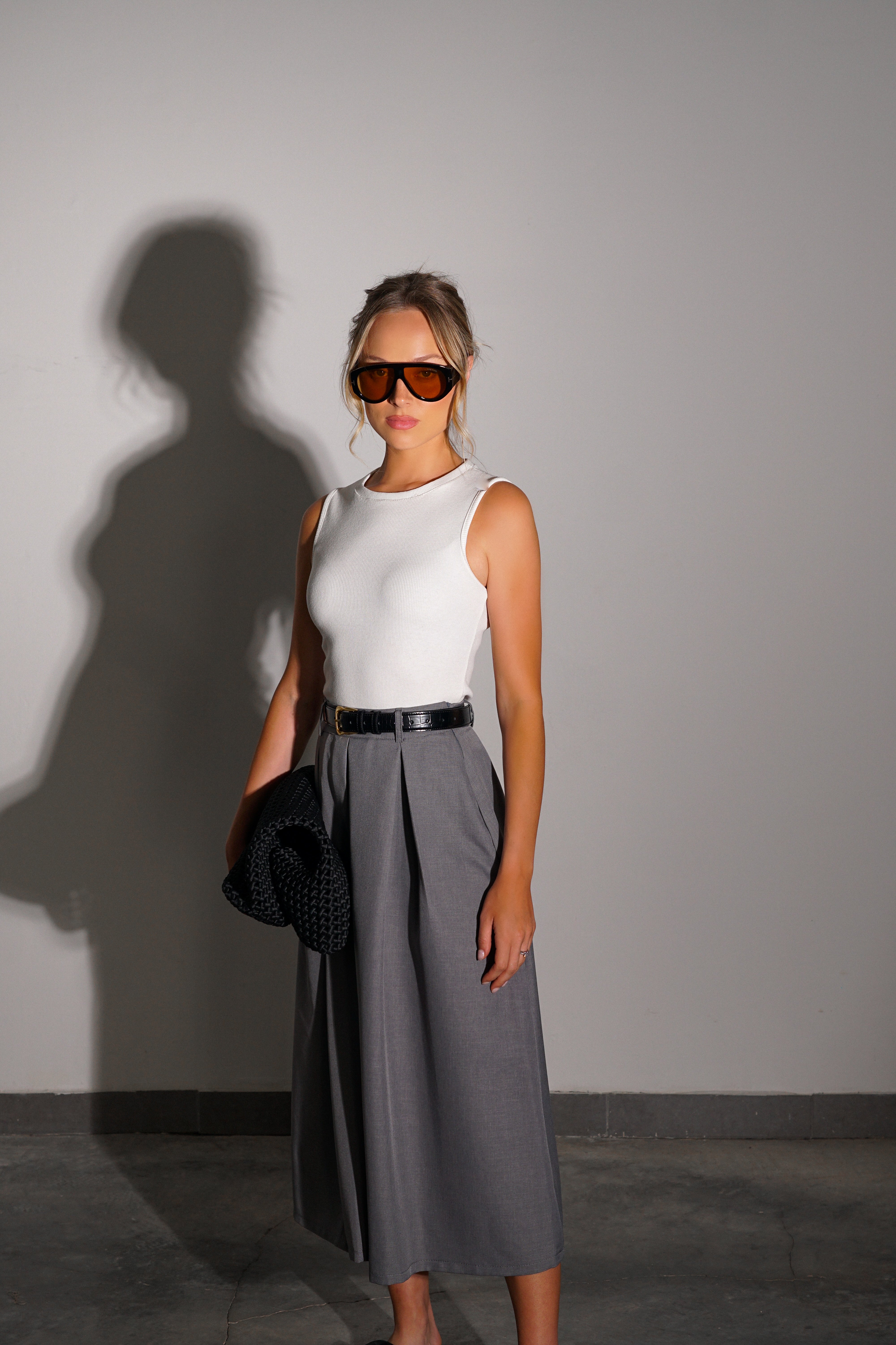 חצאית גרייס-אפור