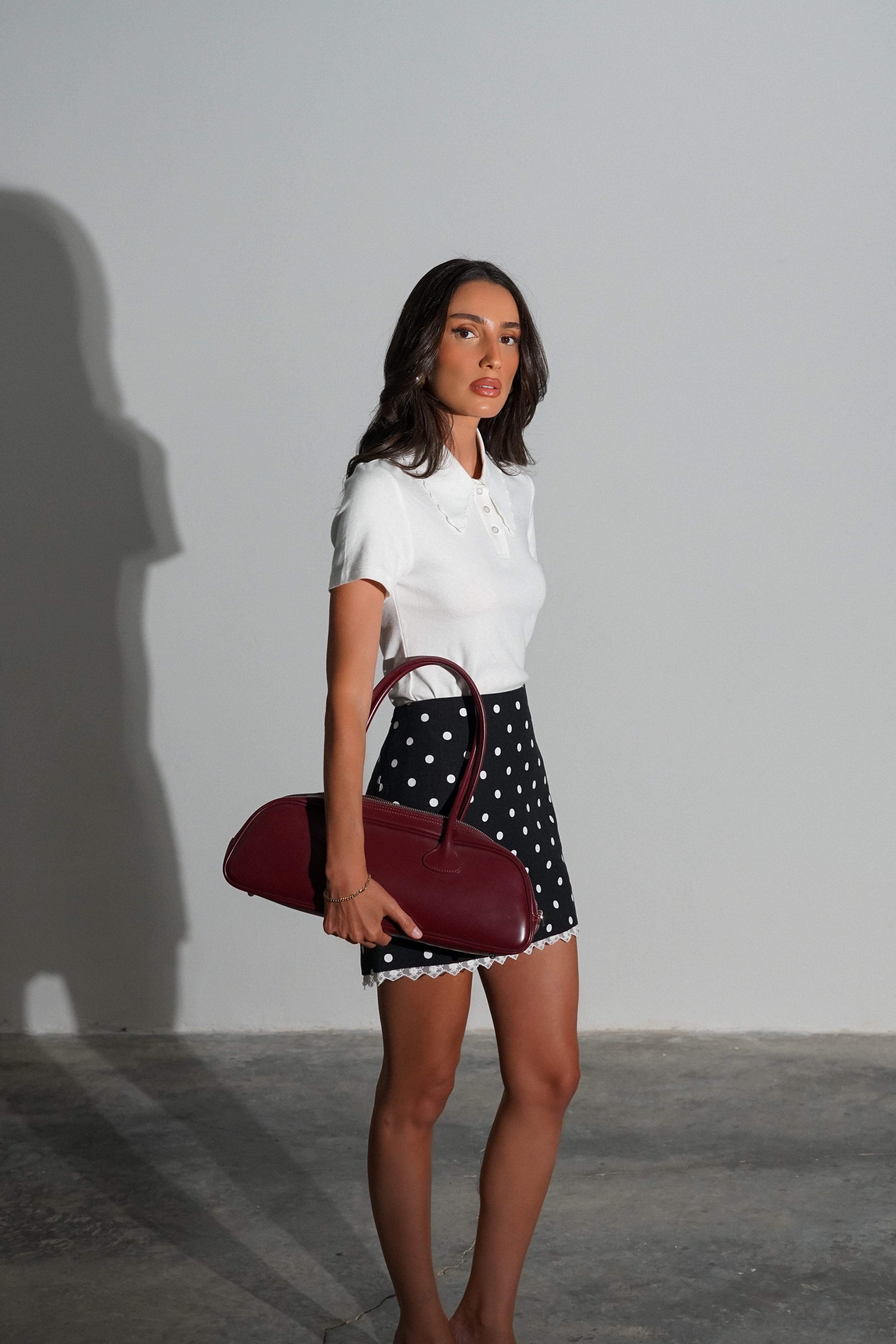 חולצת ביג'ין-לבן