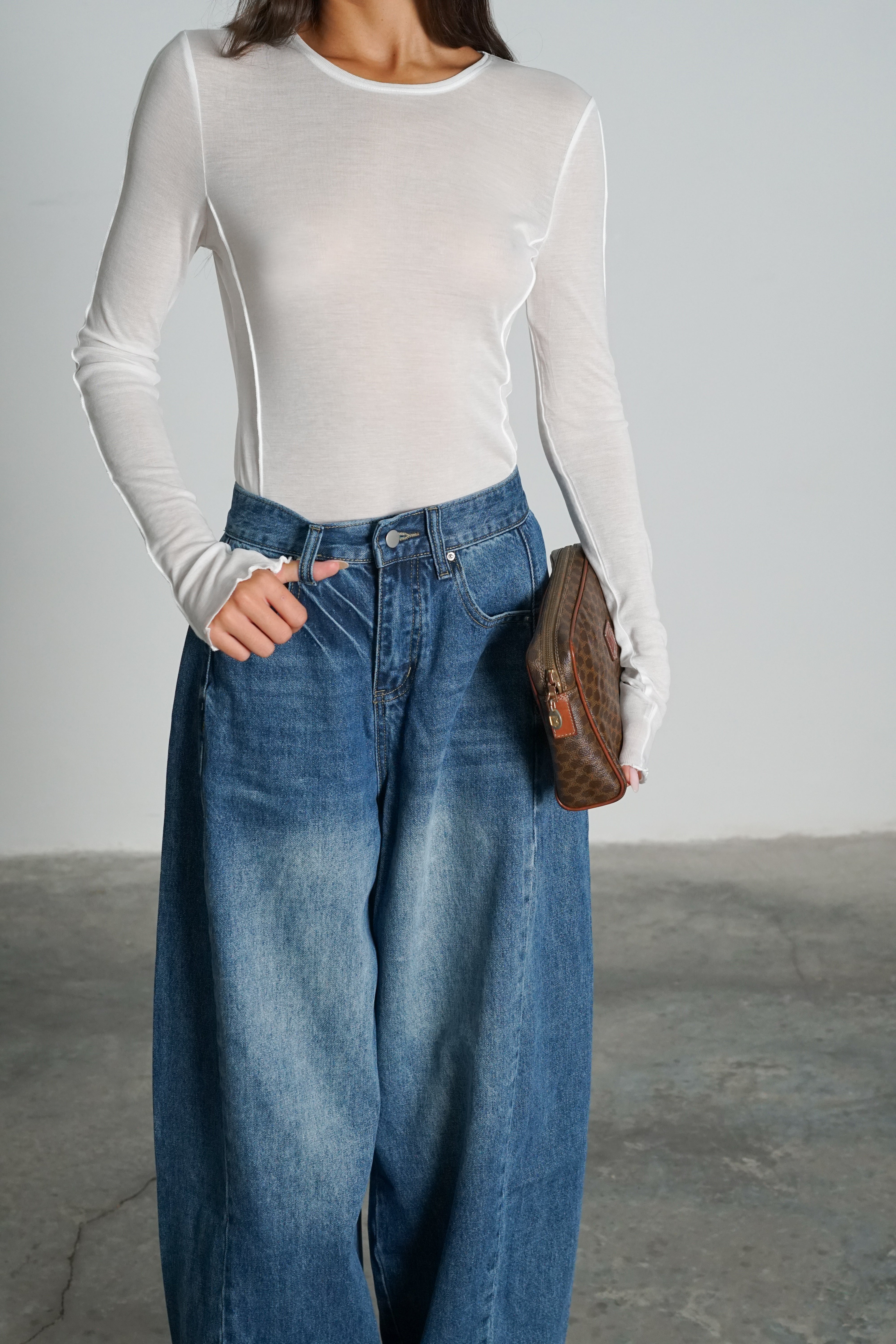 חולצת פורטר-לבן