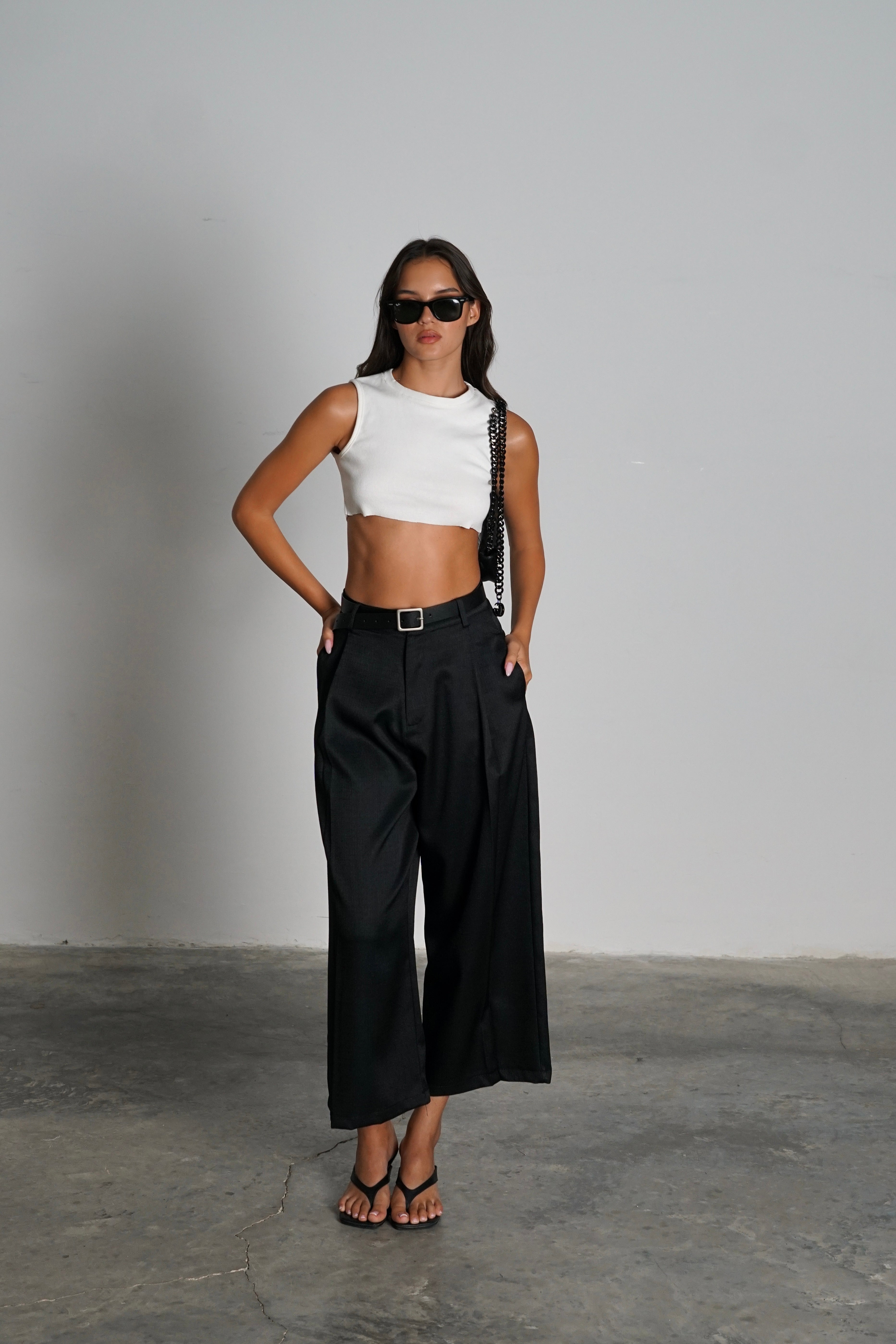 מכנסי רזילין-שחור