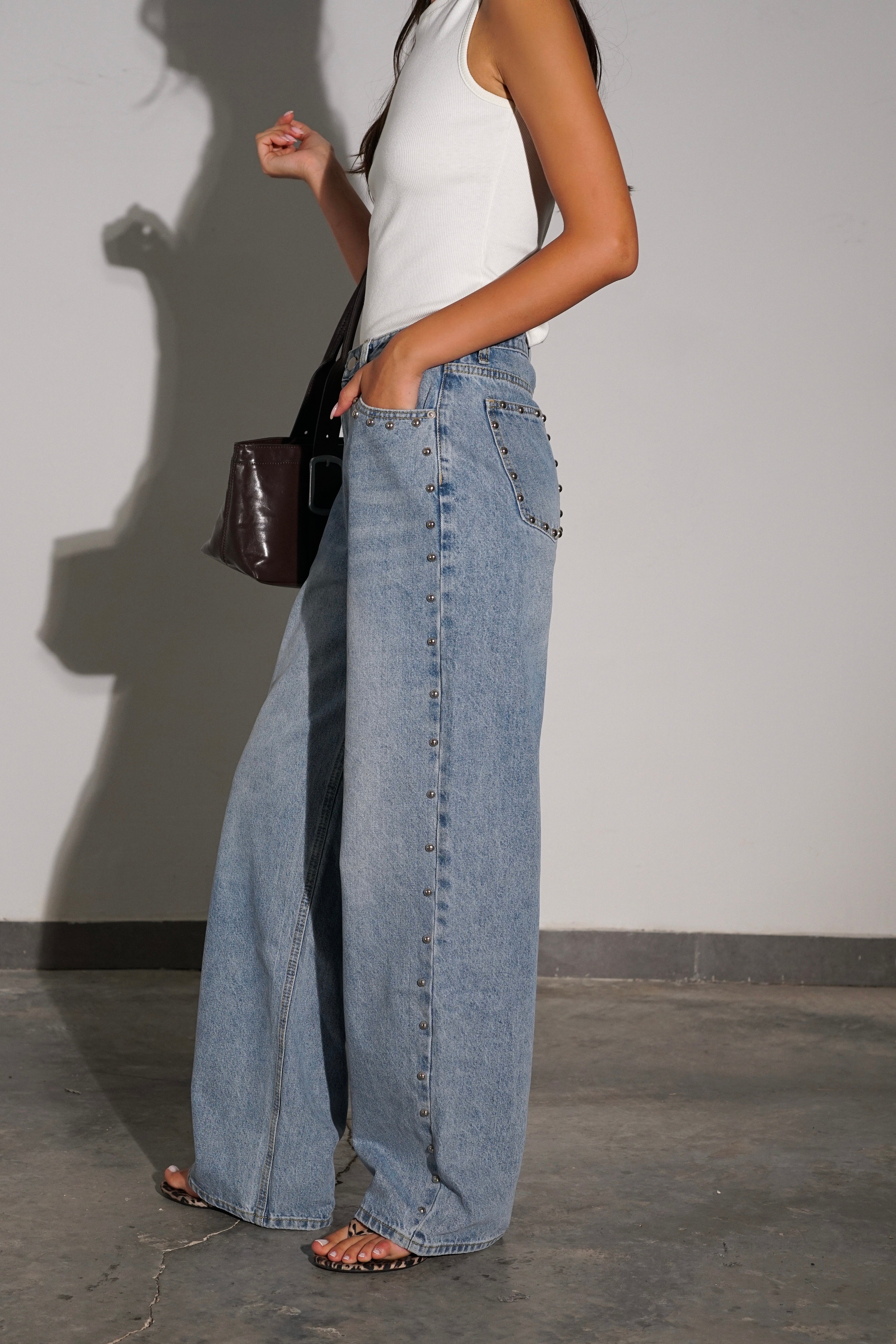 ג'ינס פאנקי-כחול בהיר