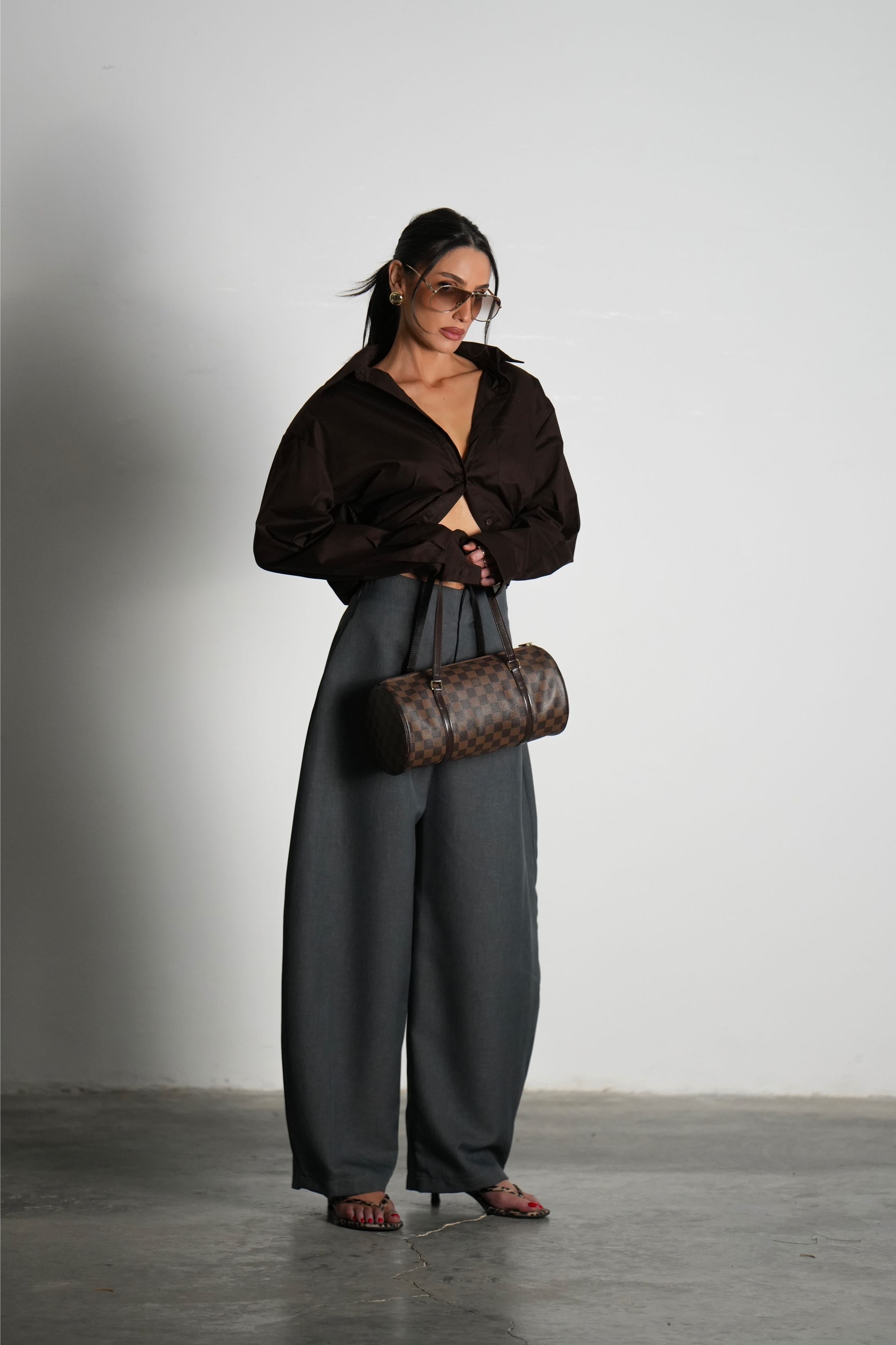 מכנסי דרוברי-אפור