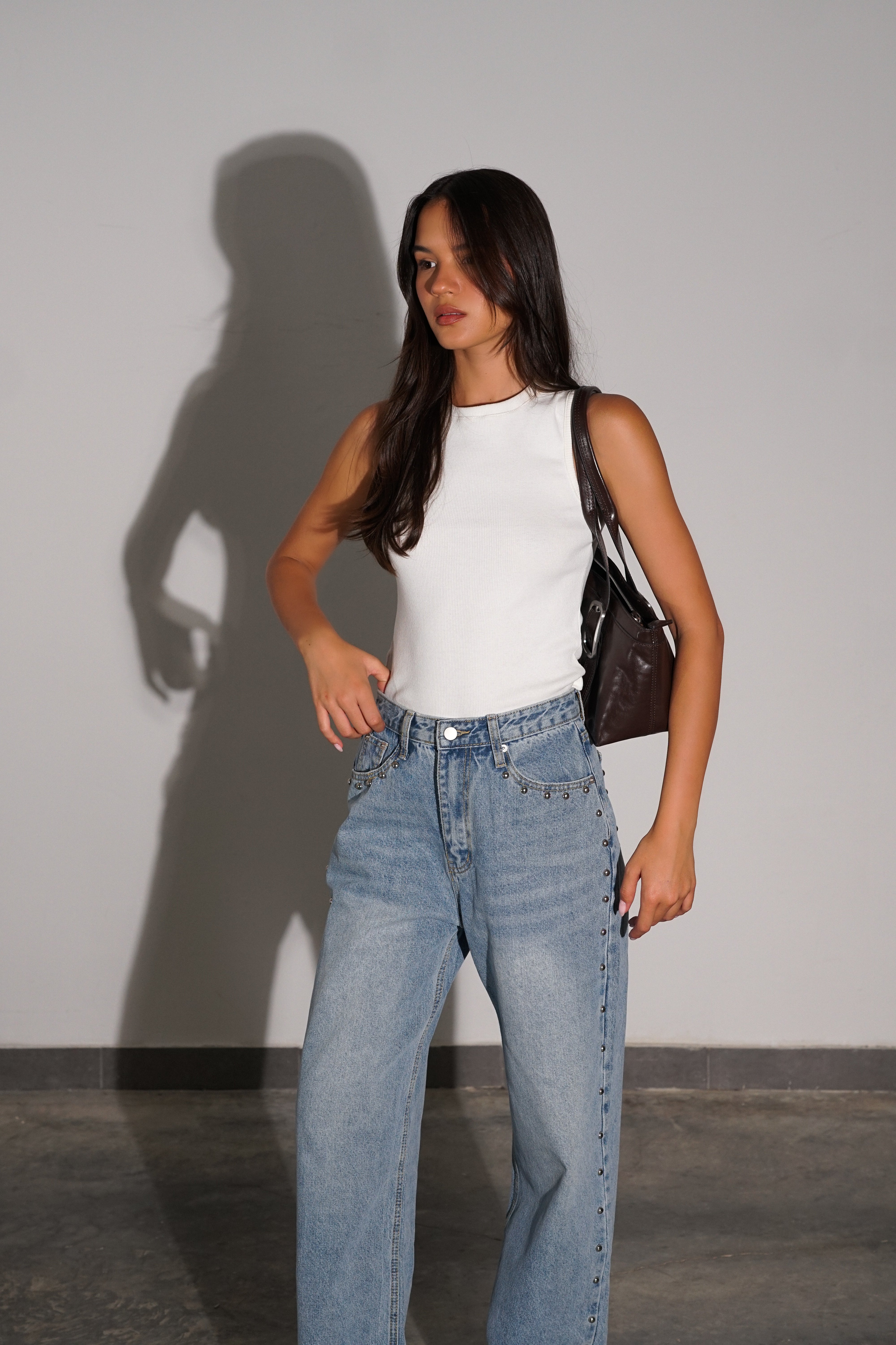 ג'ינס פאנקי-כחול בהיר