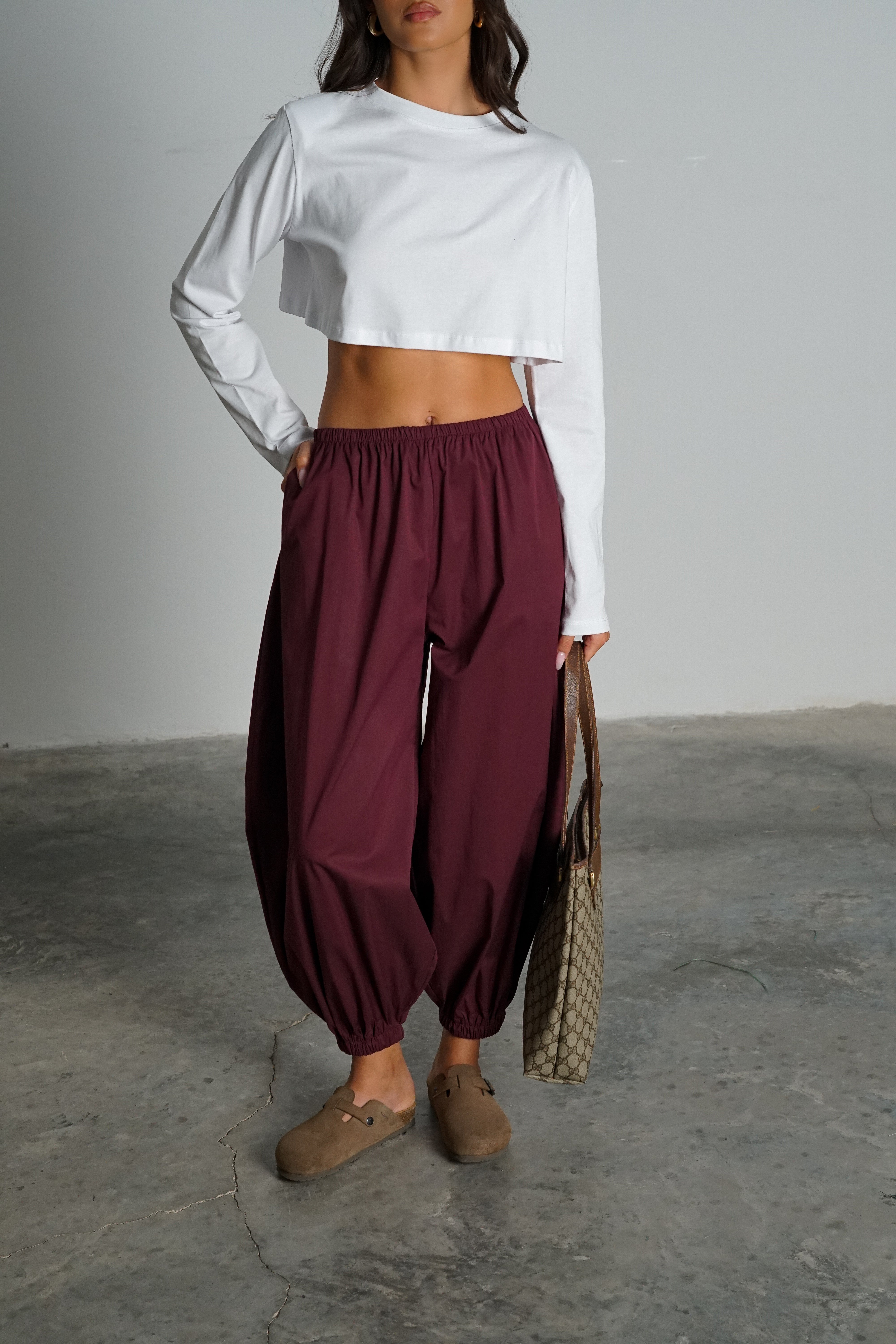 מכנסי ריטרין-בורדו