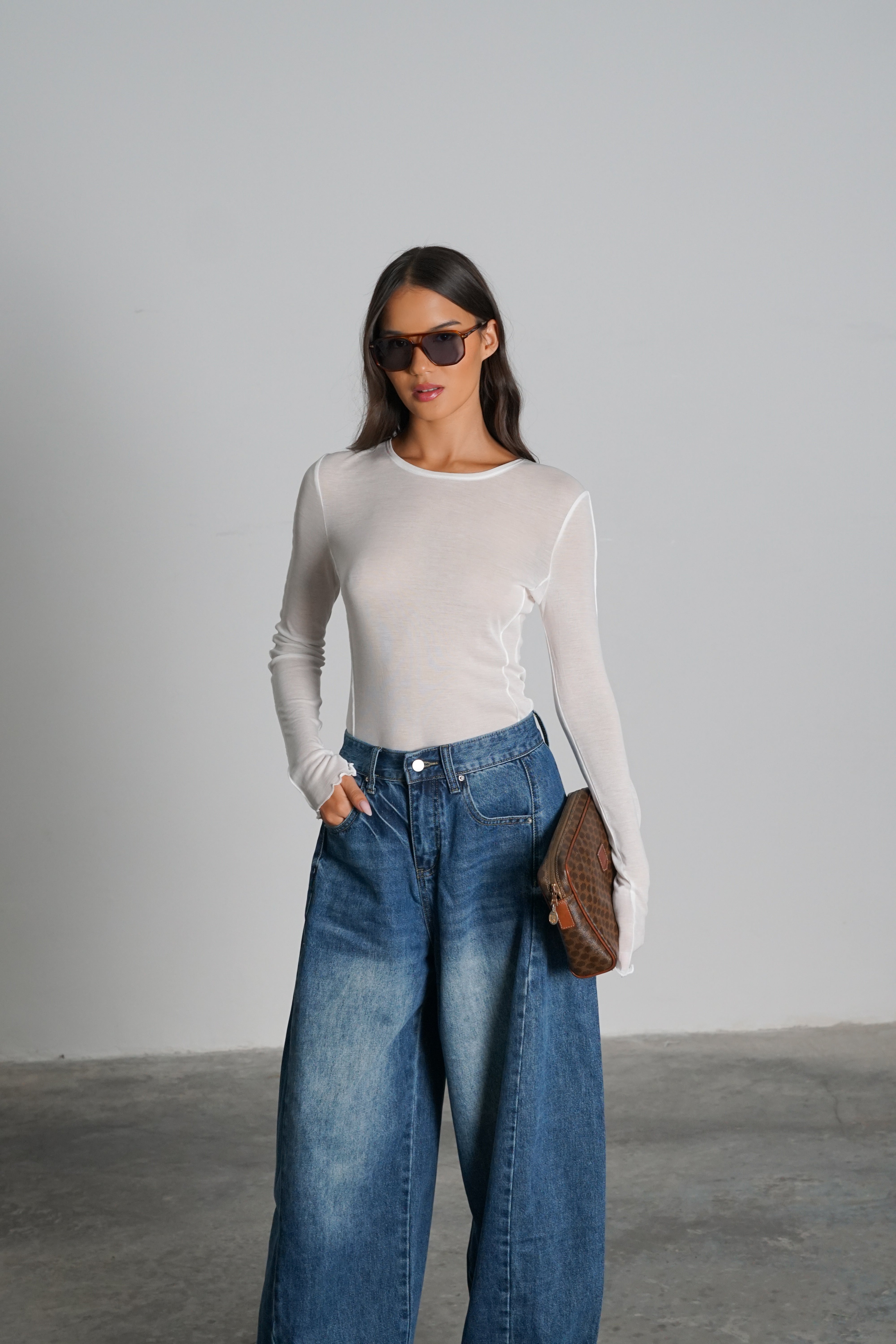 חולצת פורטר-לבן