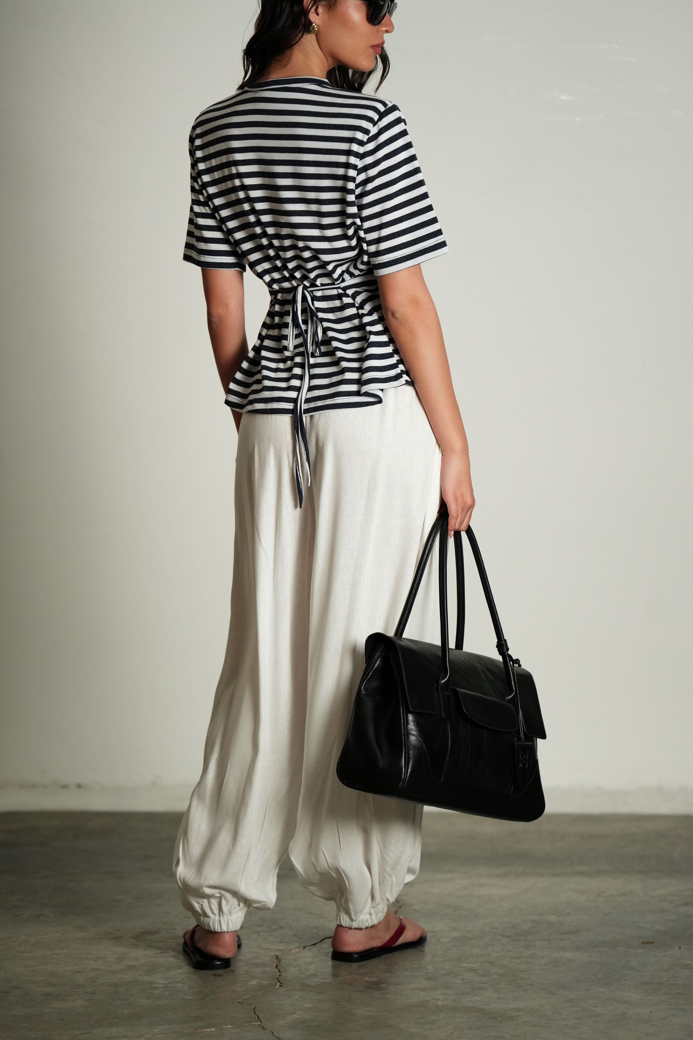 חולצת גלוריה-כחול פסים