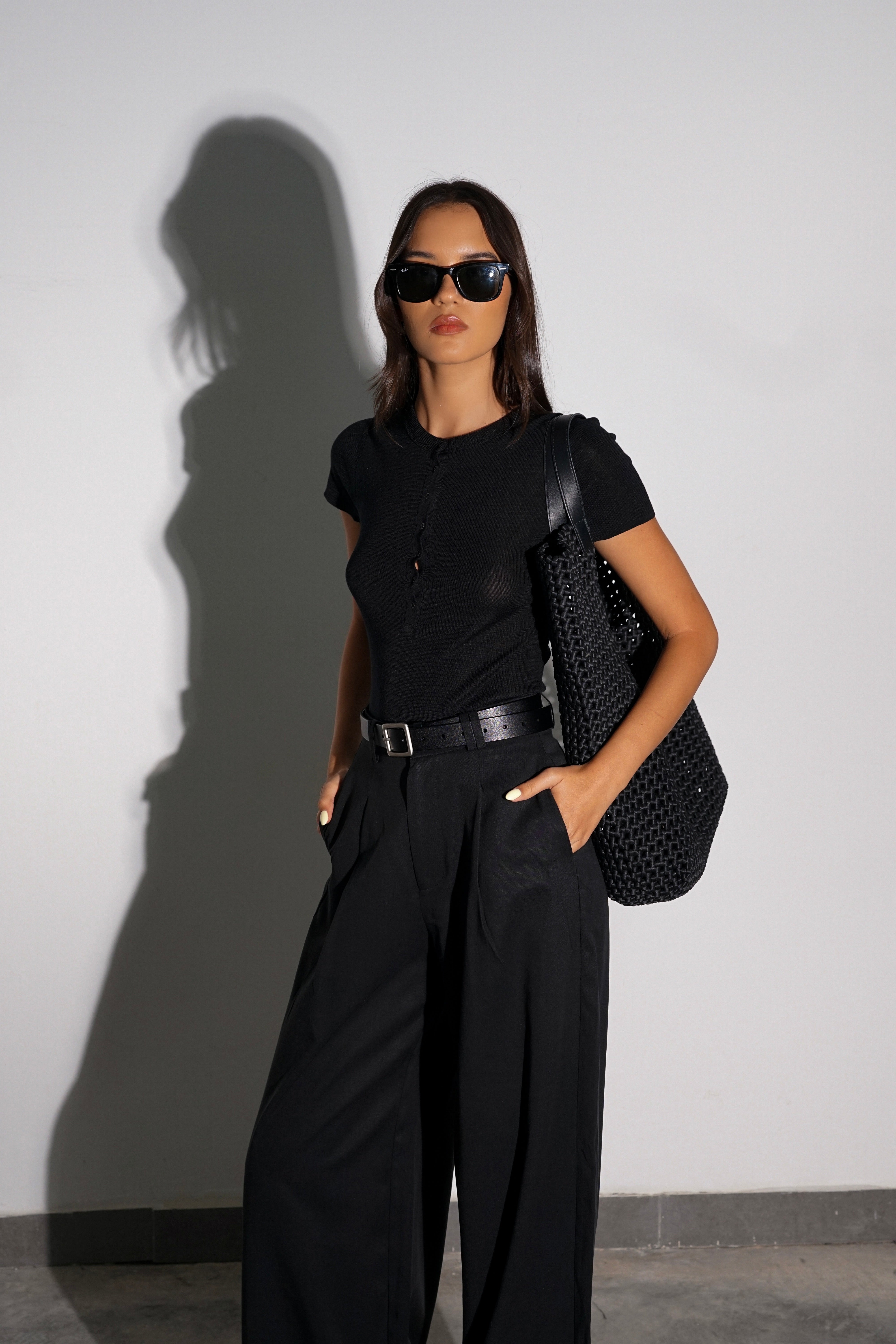 חולצת סנדרה-שחור