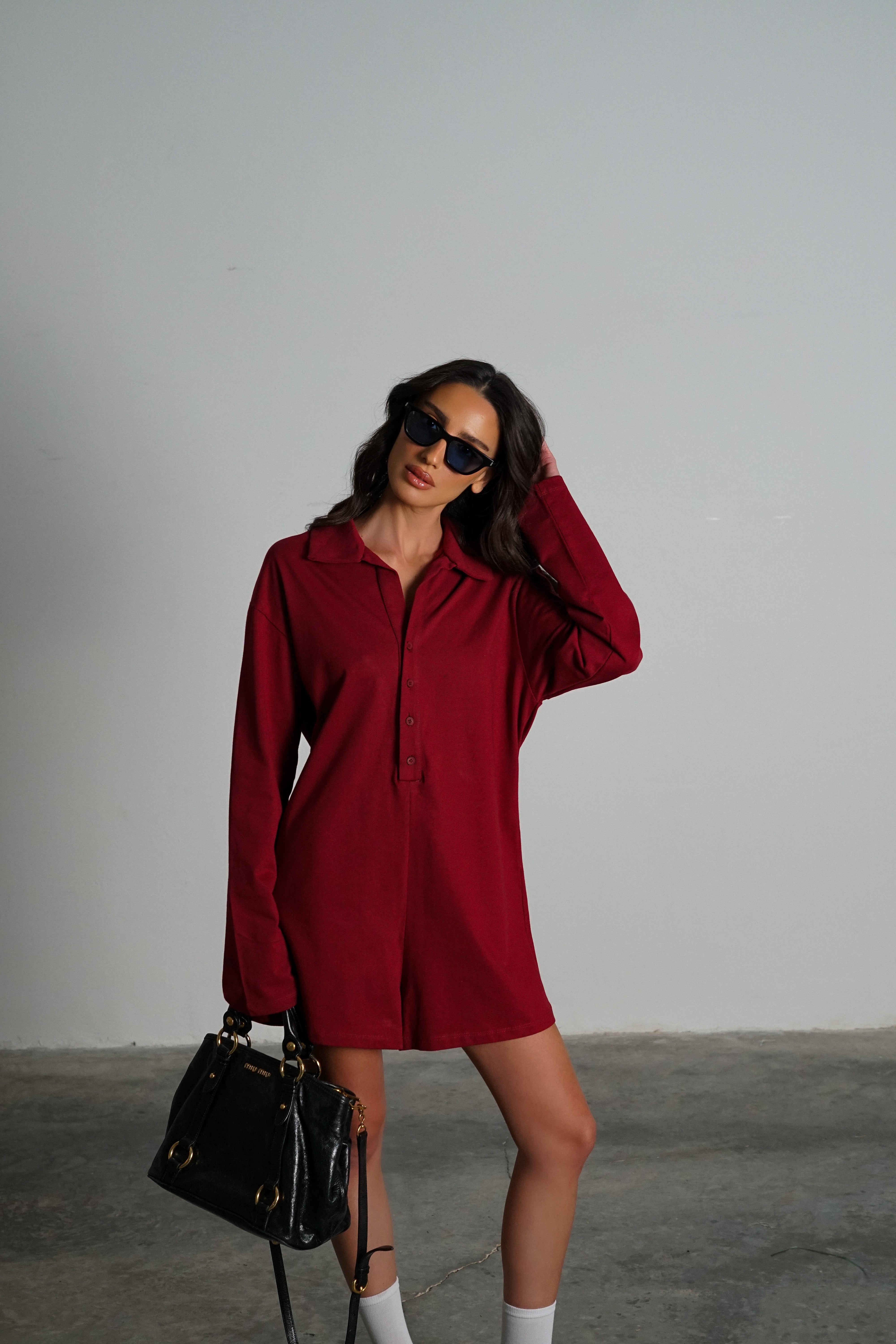 אוברול ריטמי-בורדו