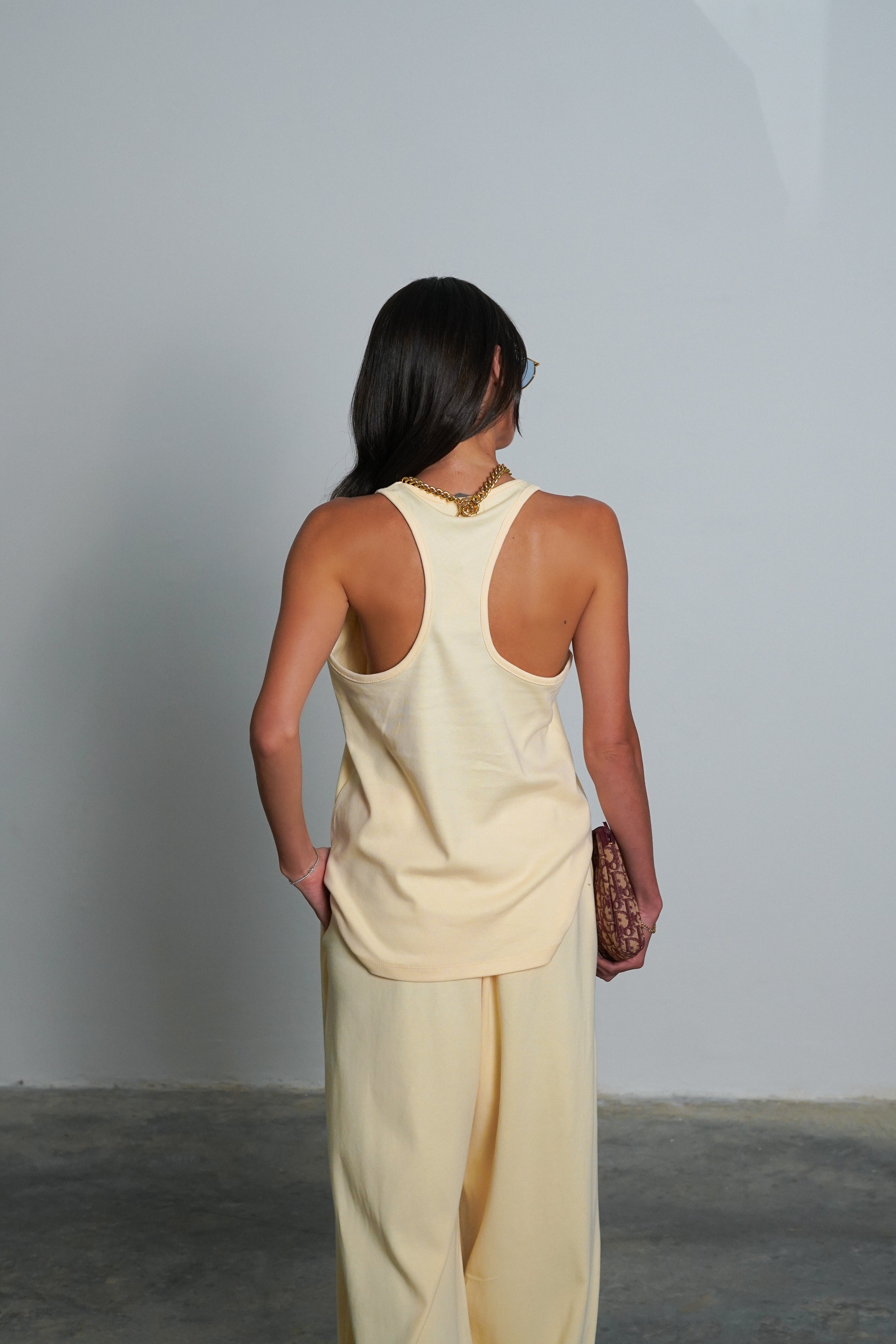 חליפת ג'ין-צהוב בננה