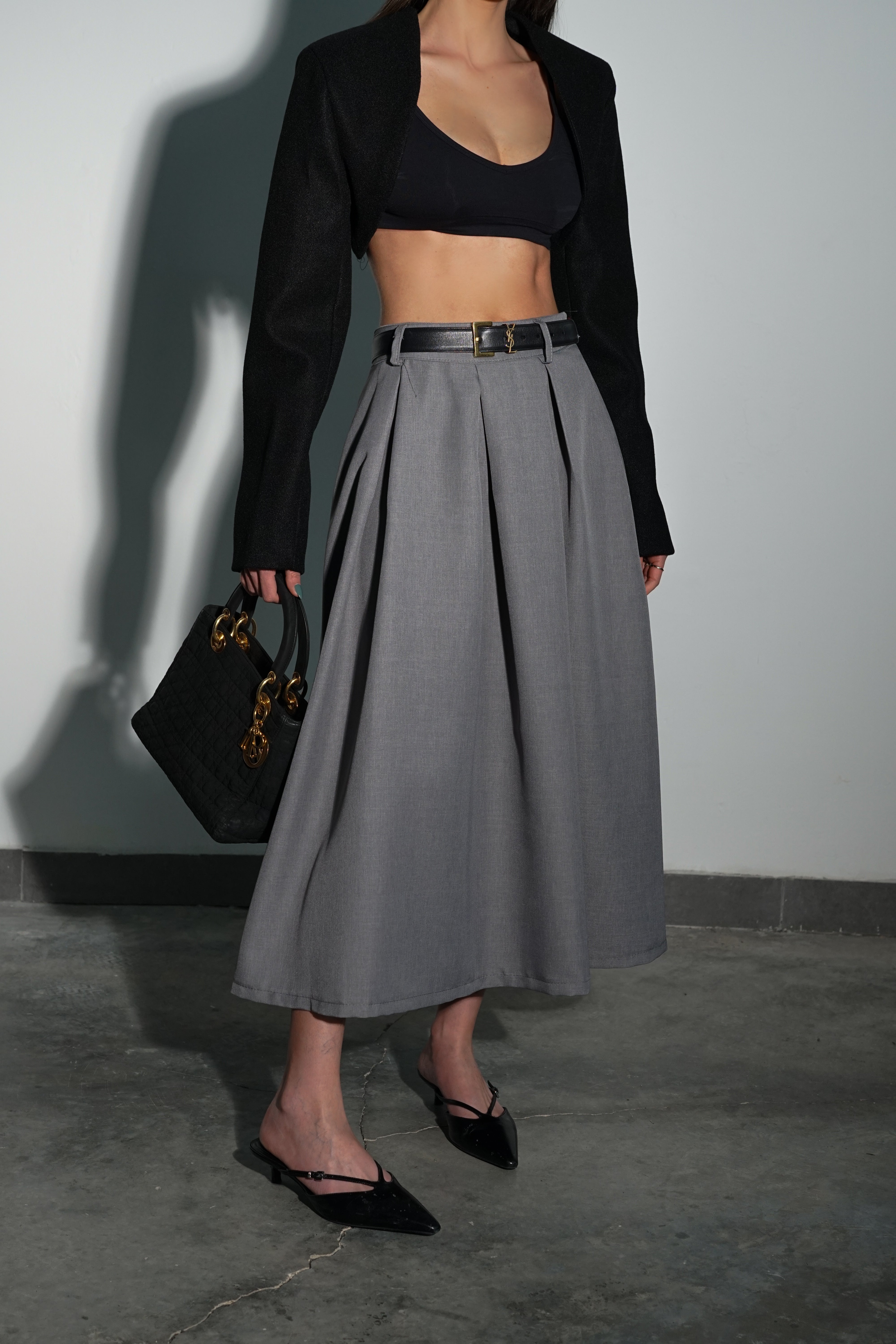 חצאית גרייס-אפור