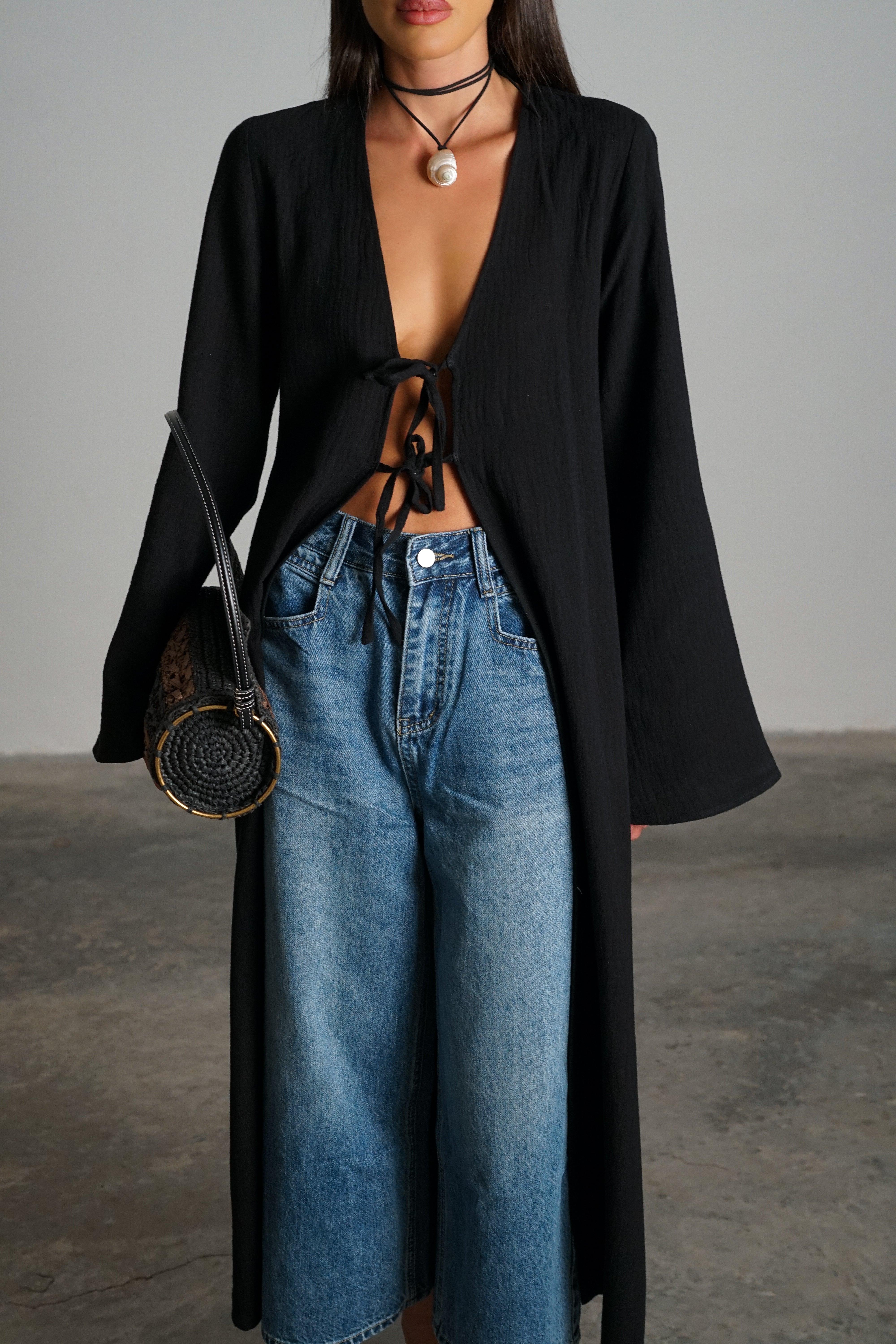 קימונו וואן-שחור