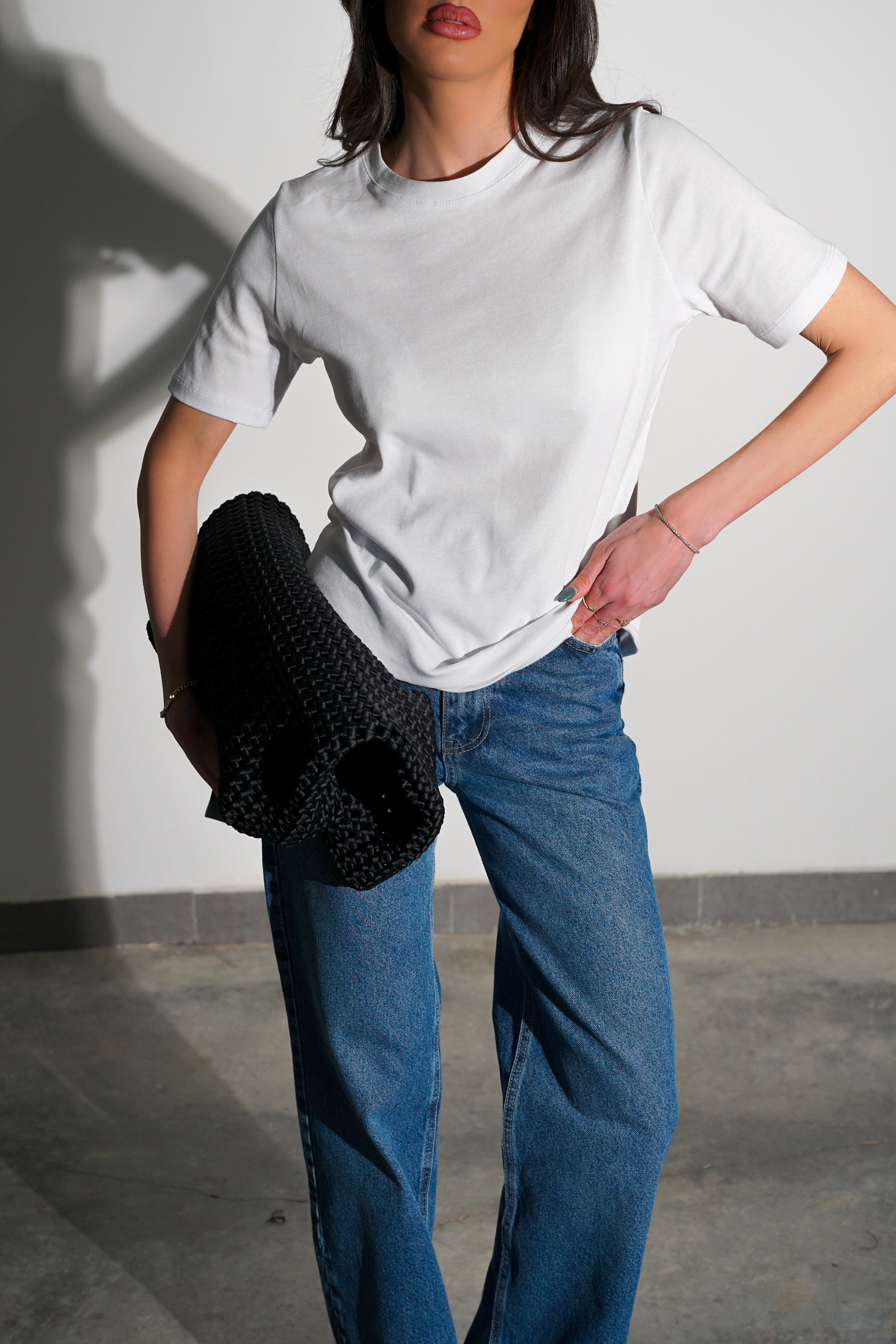 חולצת בייסיק טי-לבן