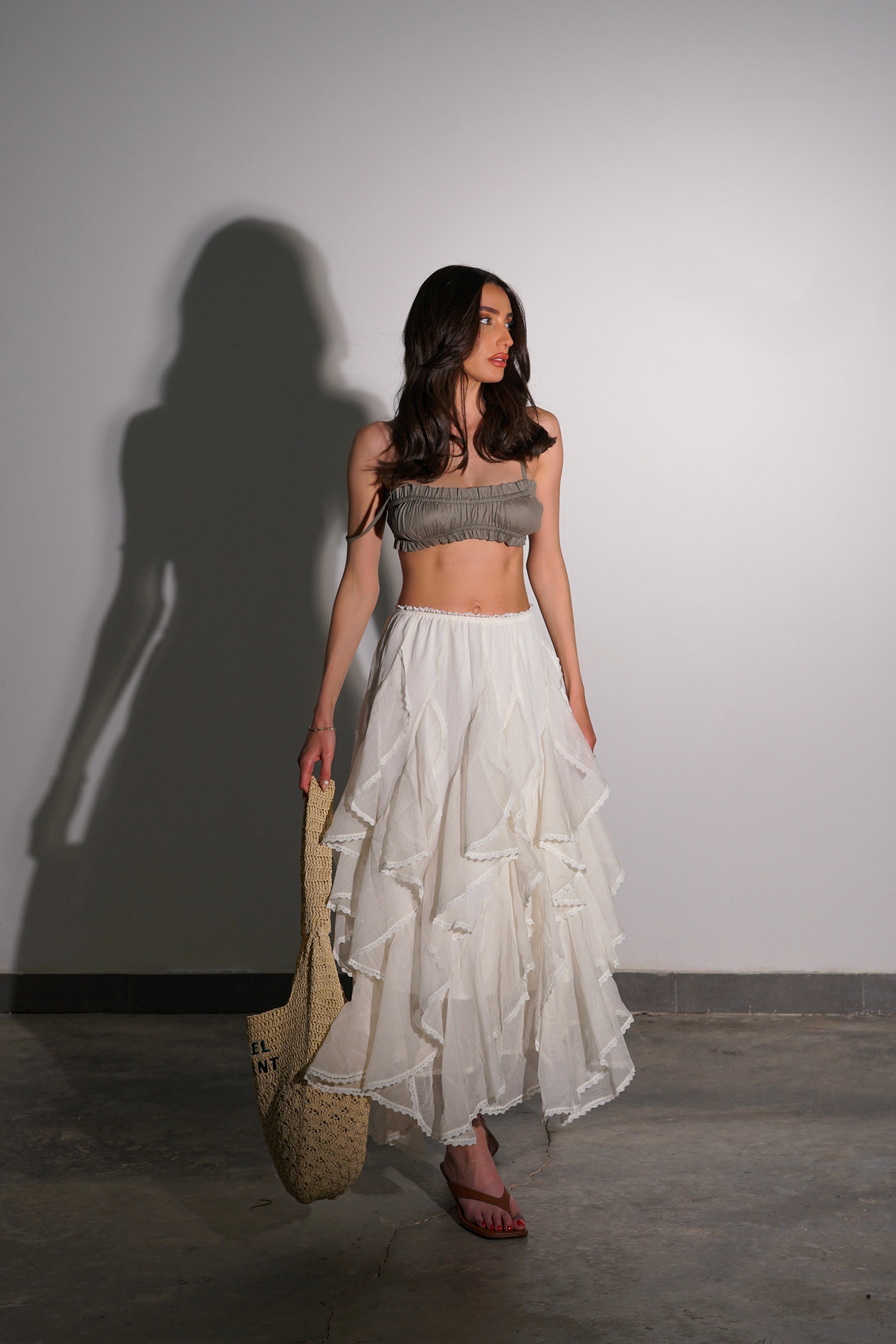 חצאית קמדיס-שמנת