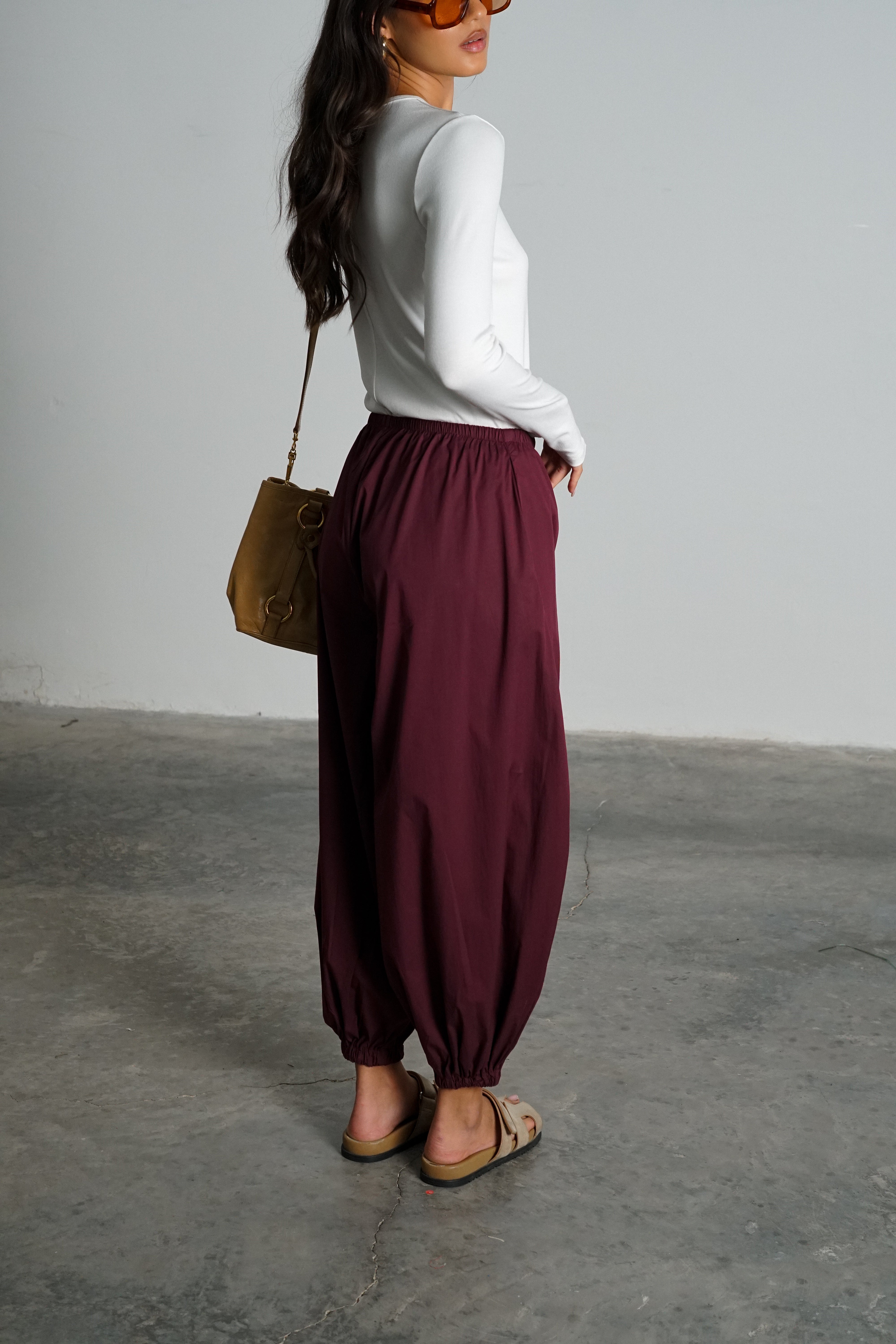 מכנסי ריטרין-בורדו