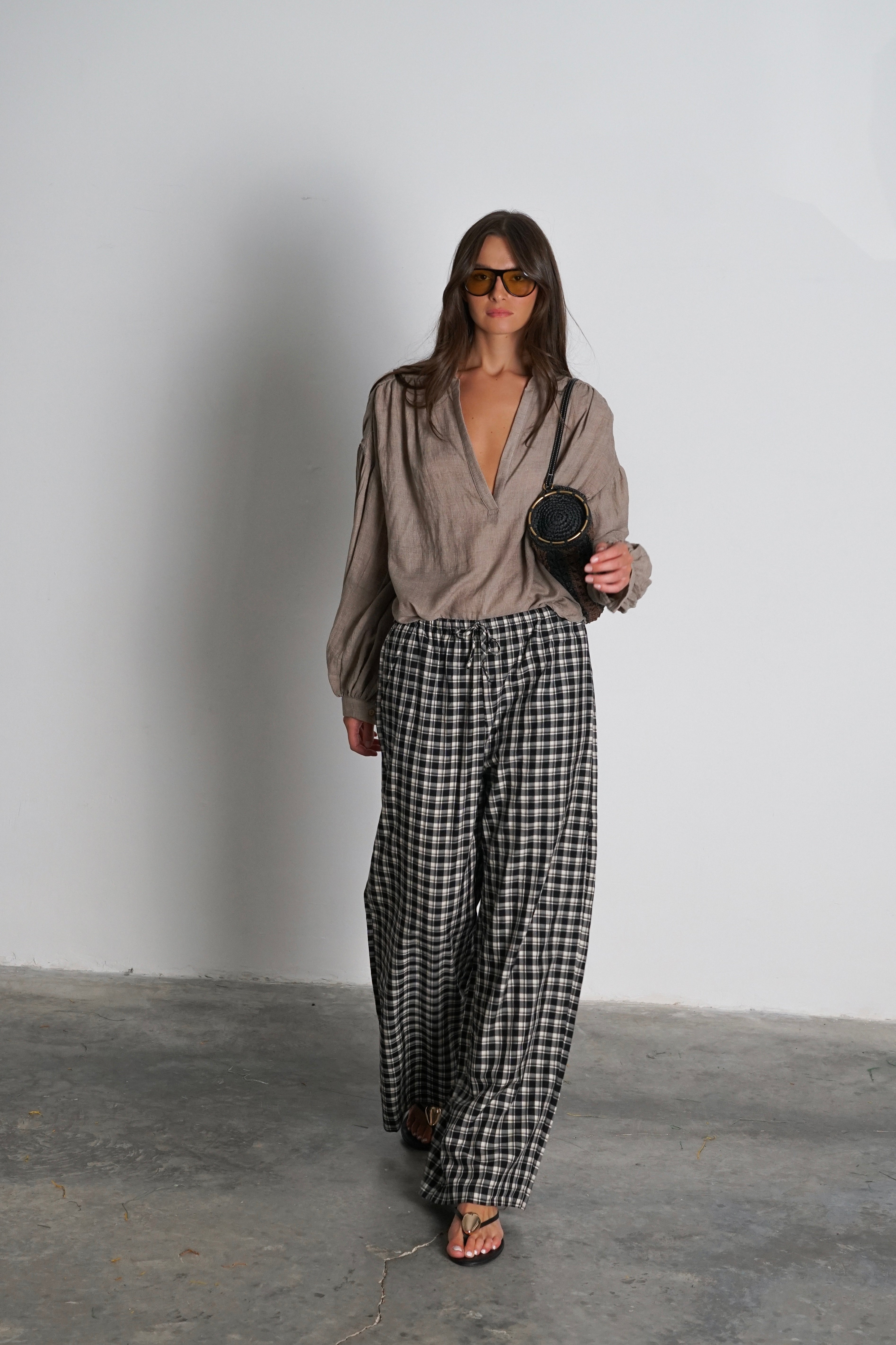 חולצת קאסל-חום