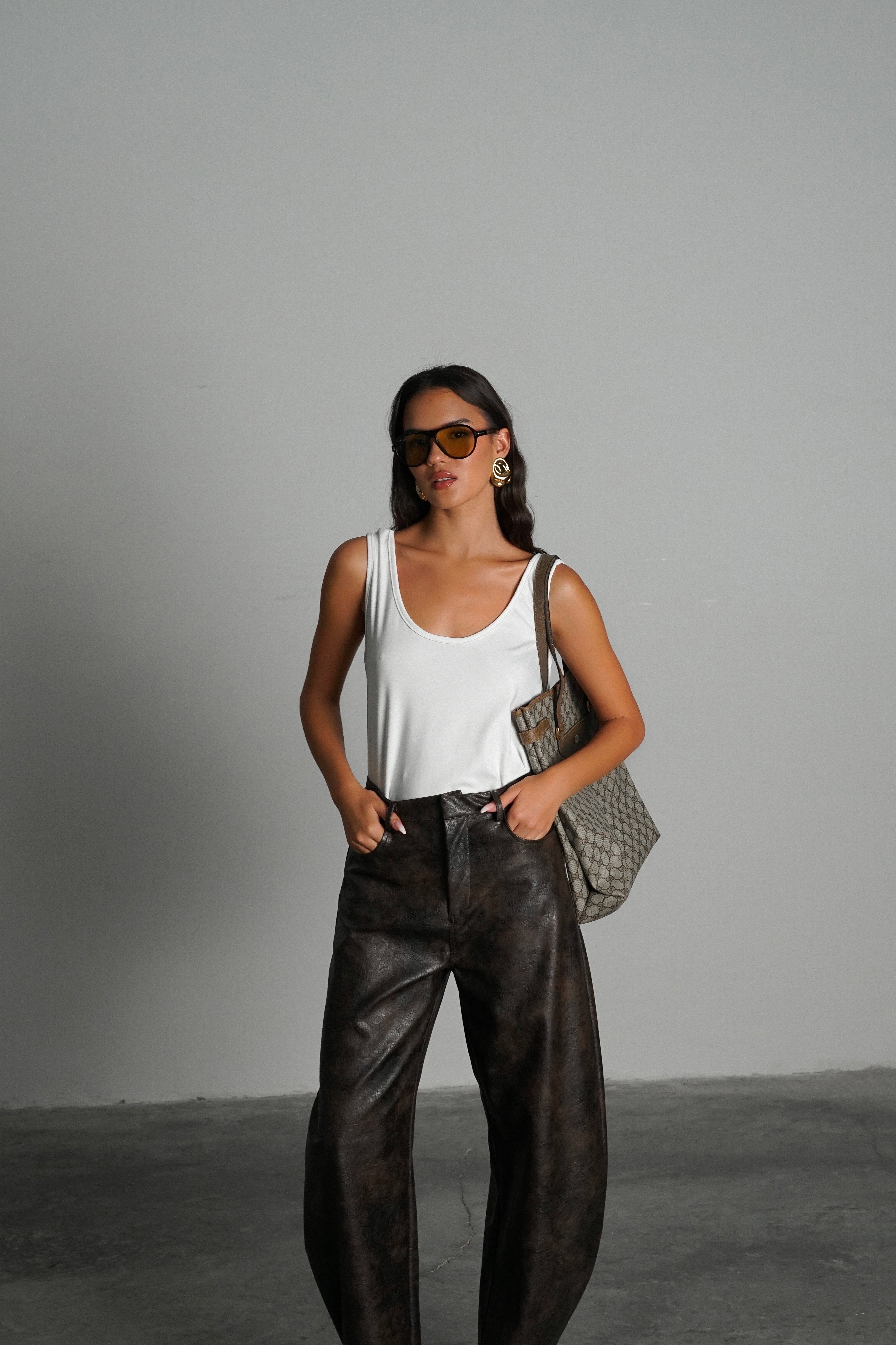 מכנסי ג'אגר-חום