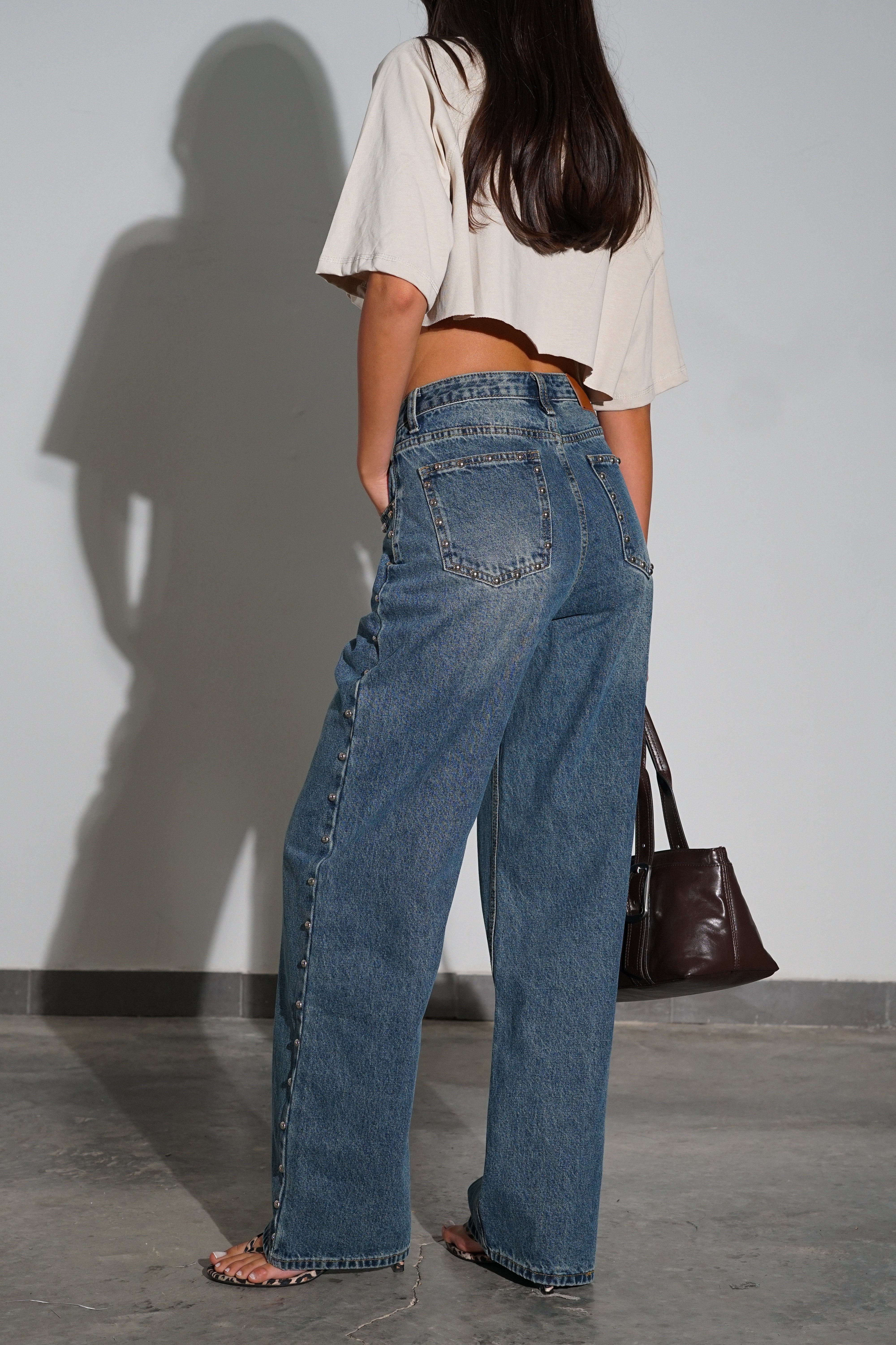 ג'ינס פאנקי-כחול כהה