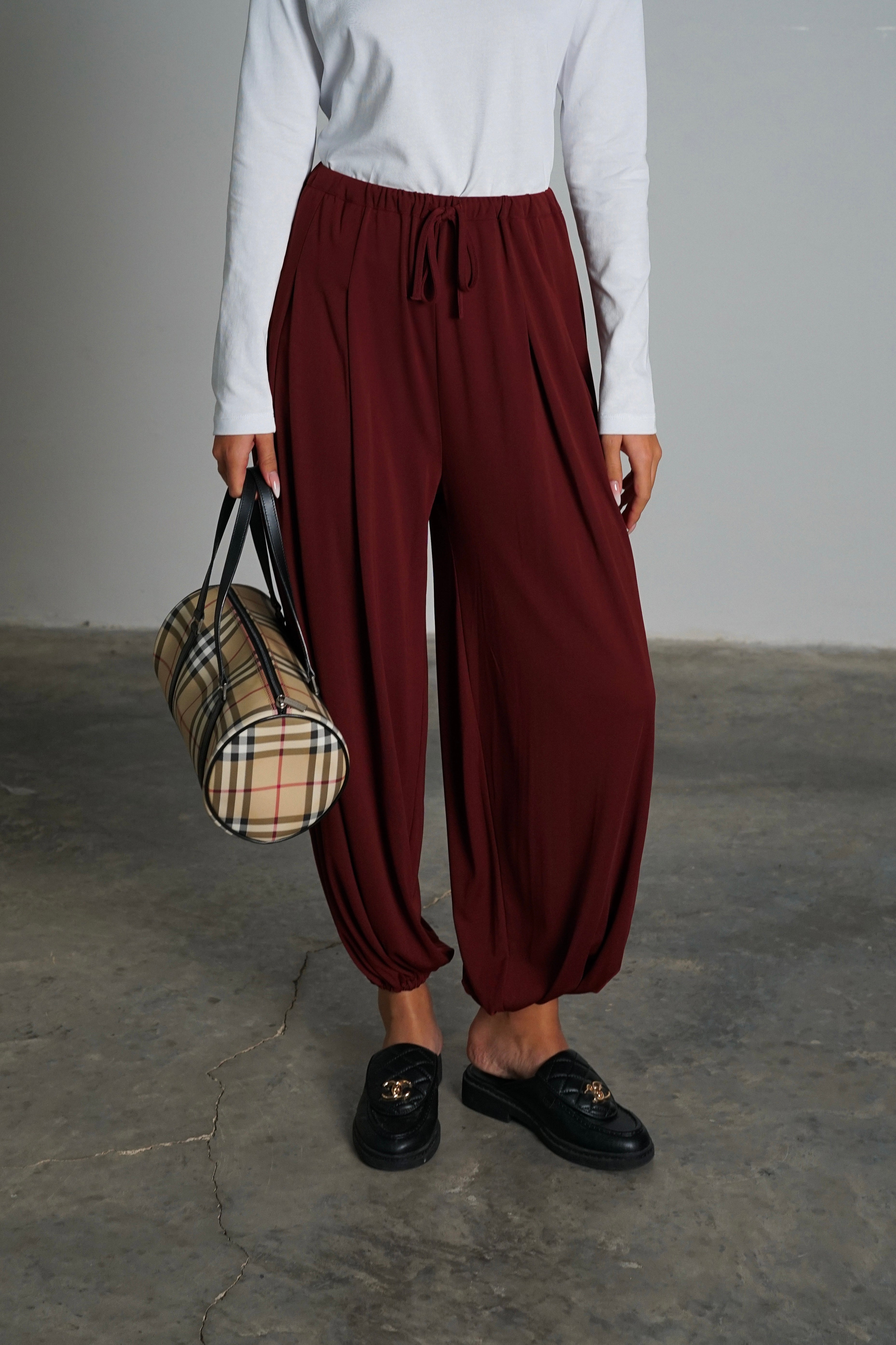 מכנסי טירון-בורדו