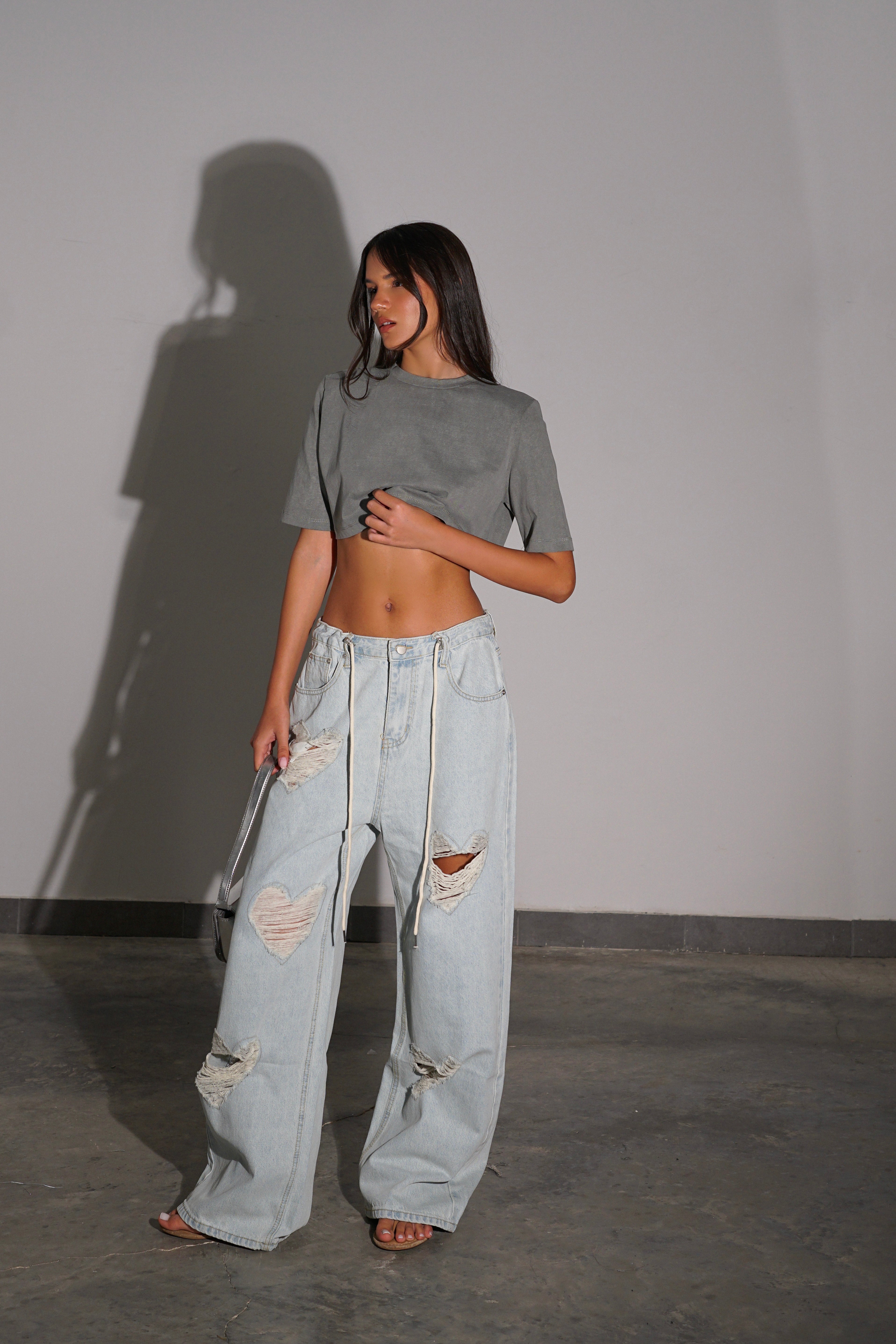 ג'ינס לבבות-כחול בהיר