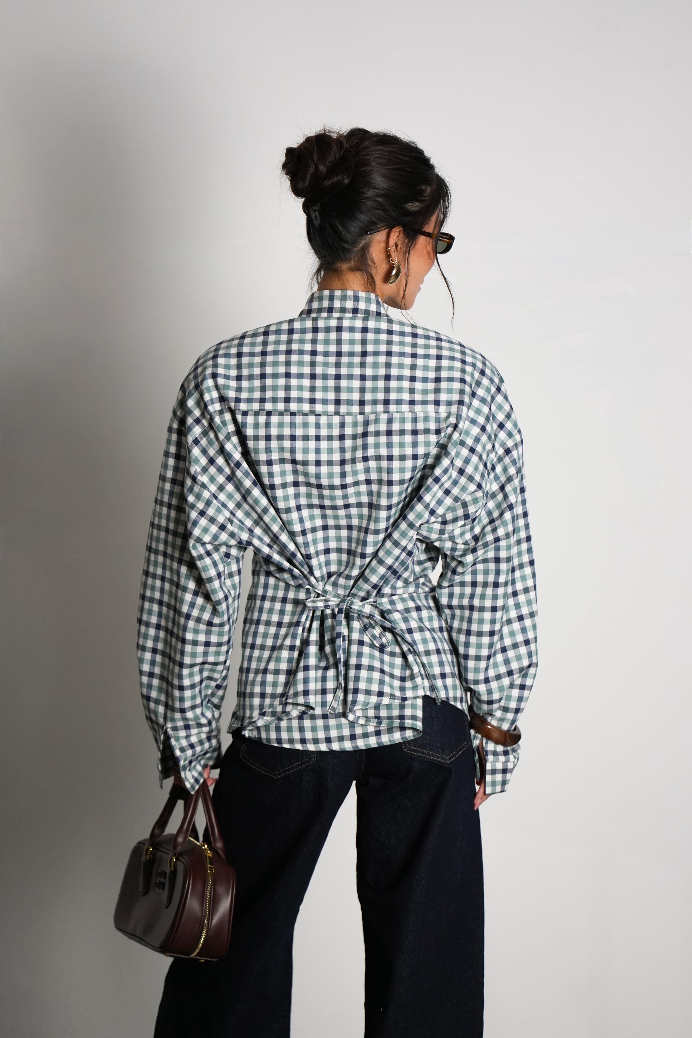 חולצת סילברה-ירוק כחול