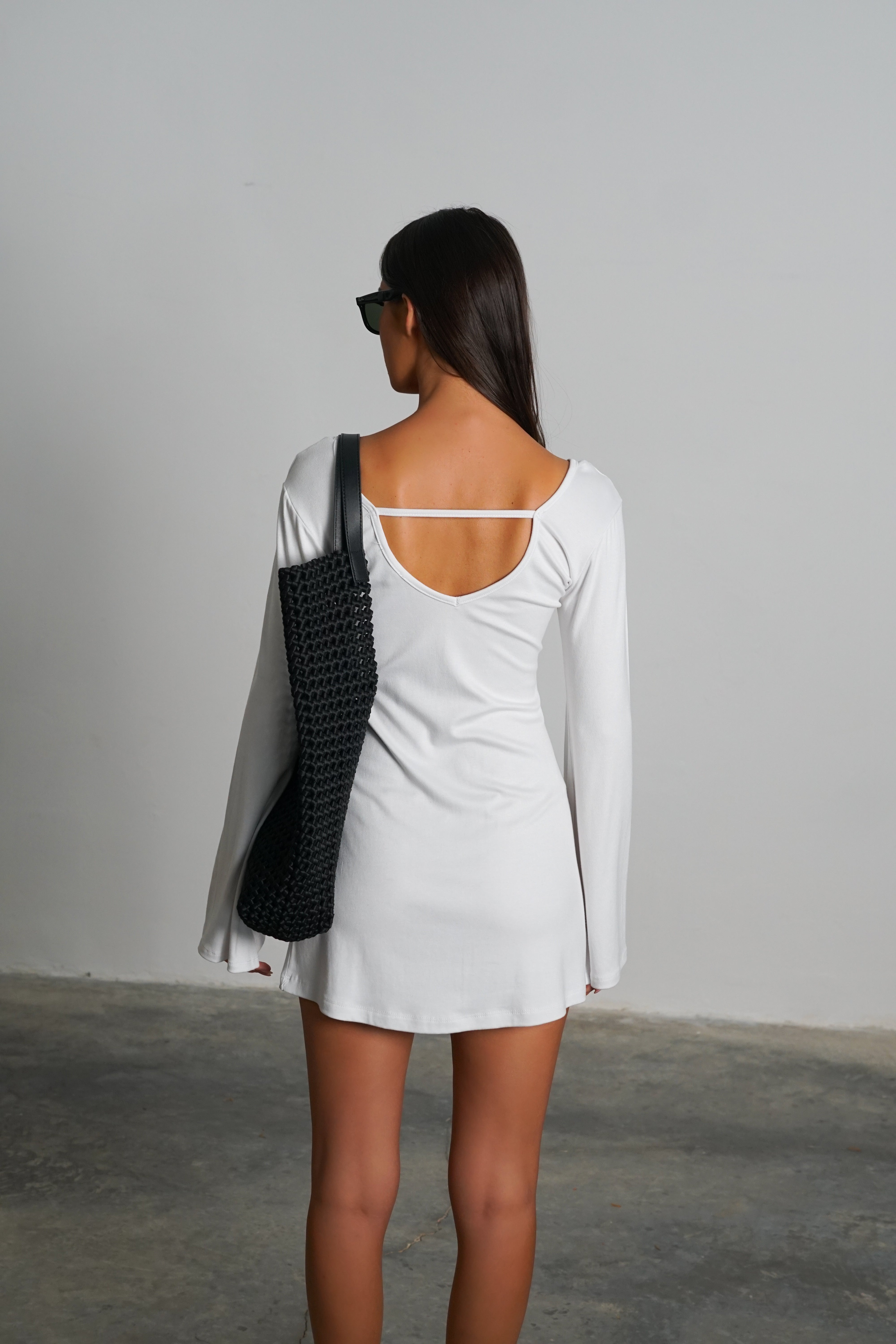 שמלת פצ'ולי מיני-לבן