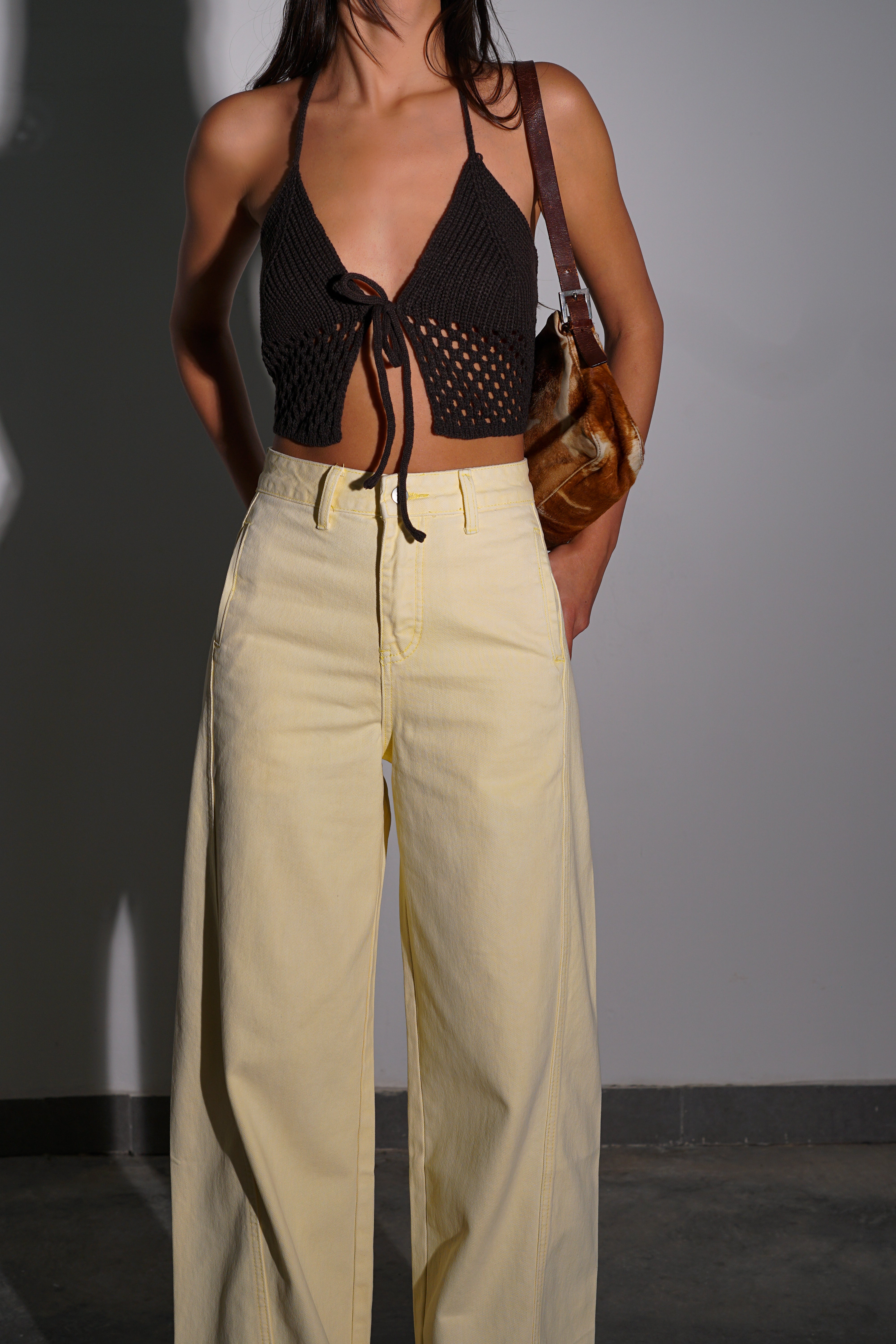 ג'ינס לימה-צהוב