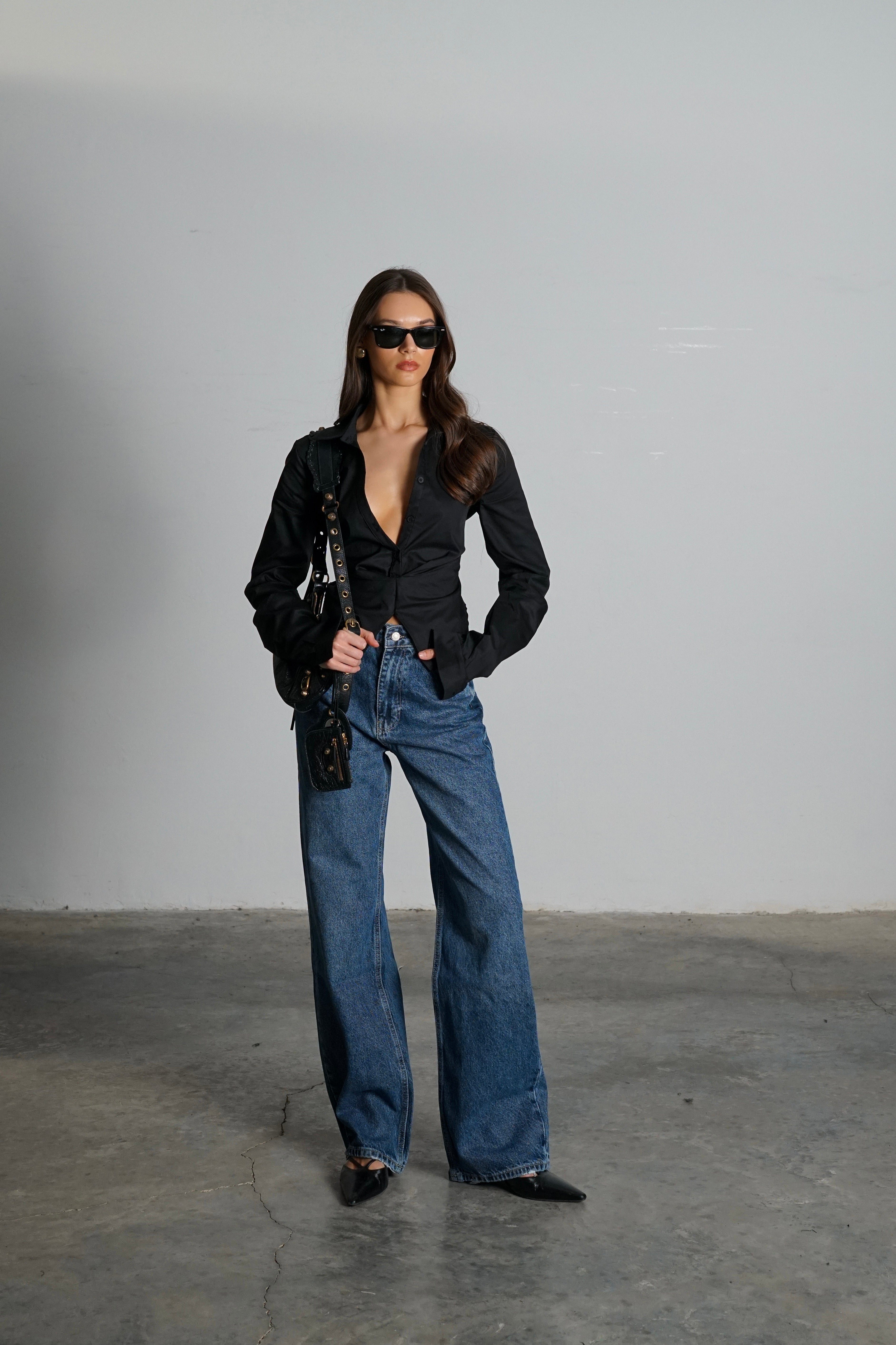 חולצת סאנסה-שחור