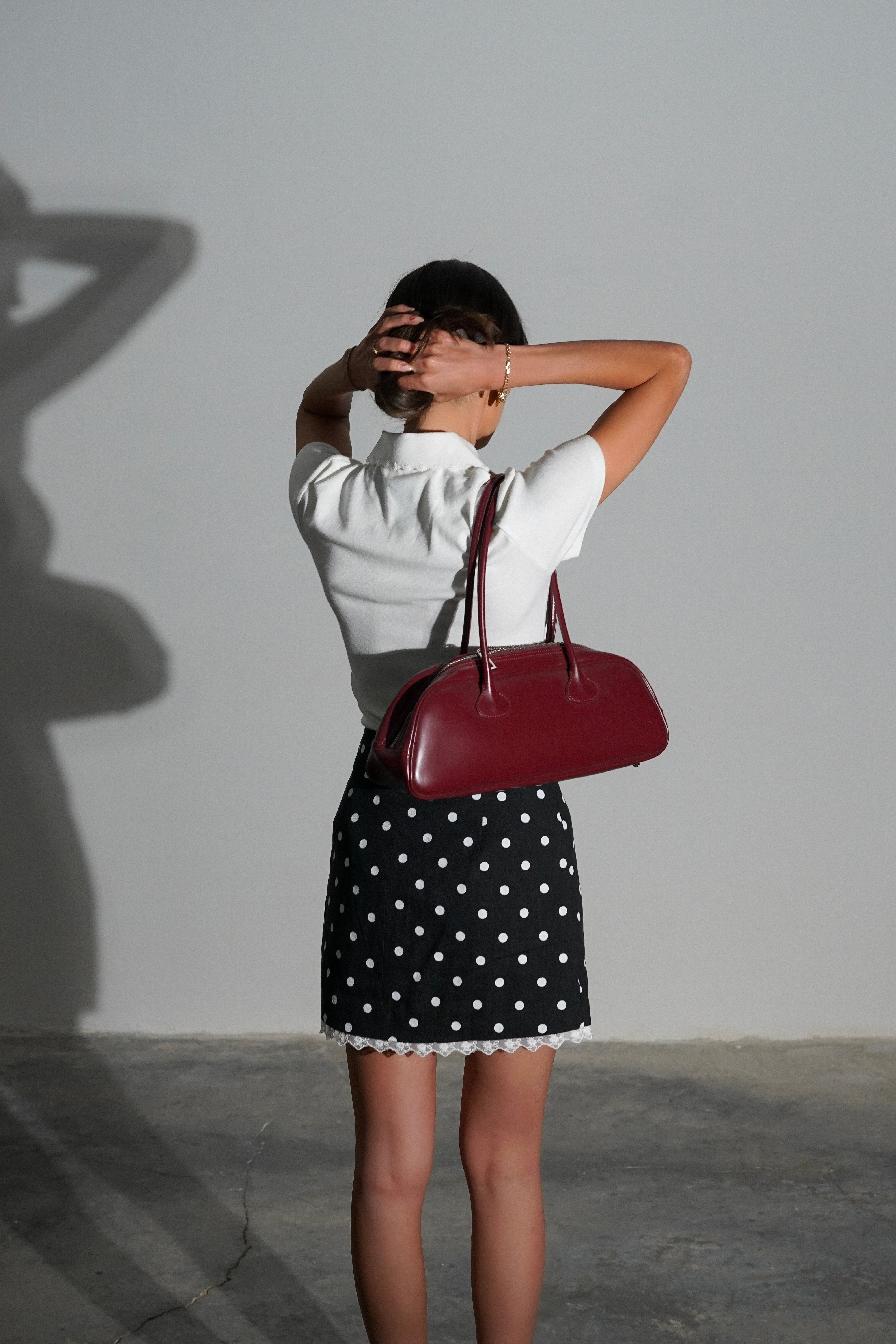 חולצת ביג'ין-לבן