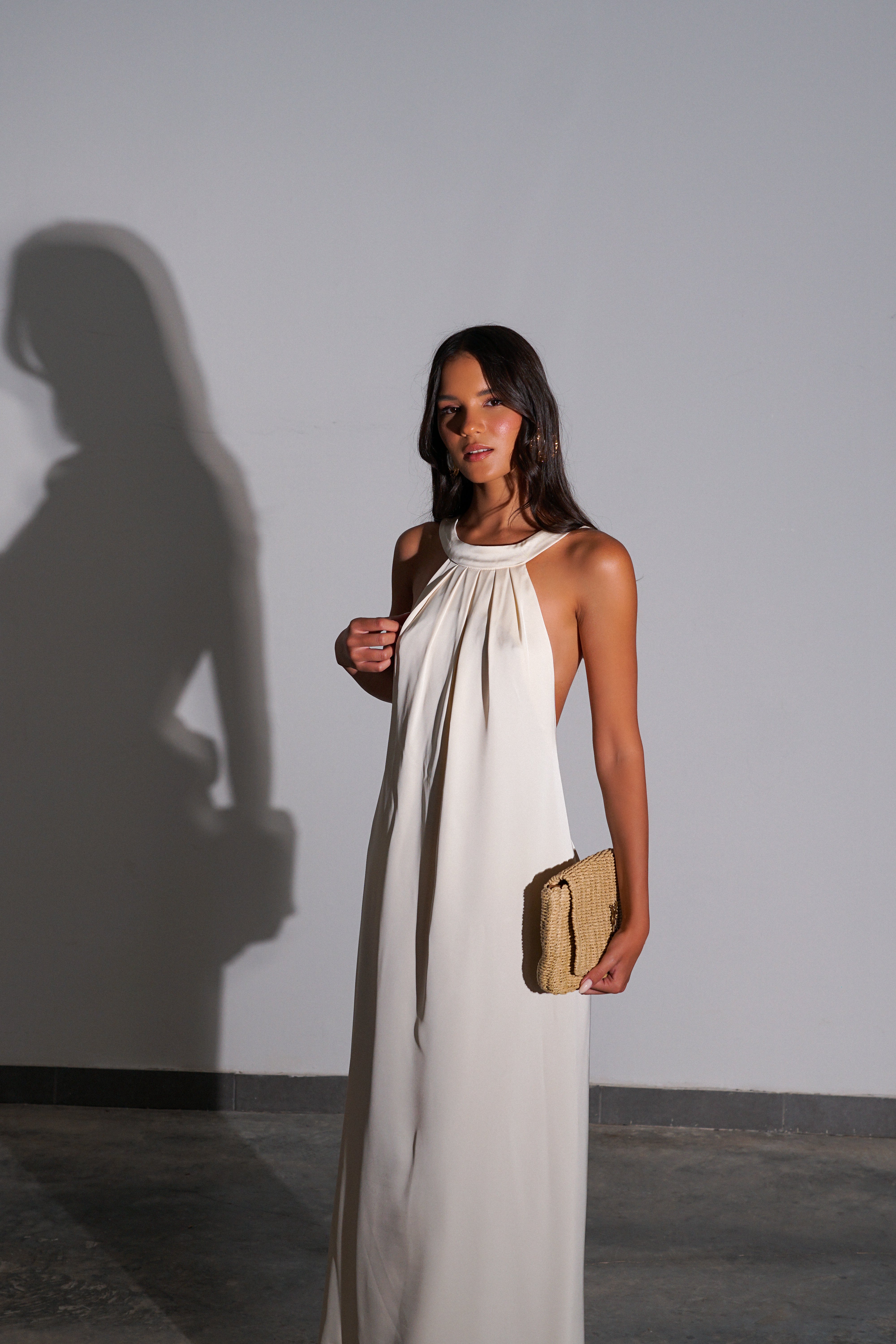 שמלת מקסי ארינה-שמנת