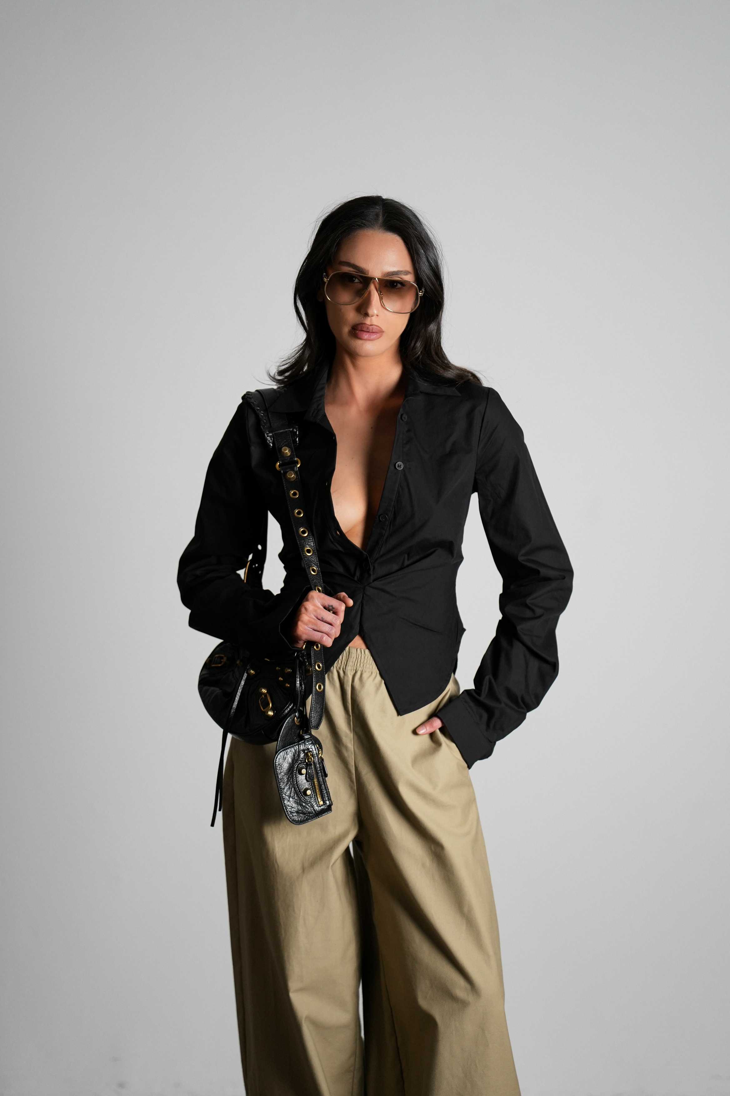 חולצת סאנסה-שחור