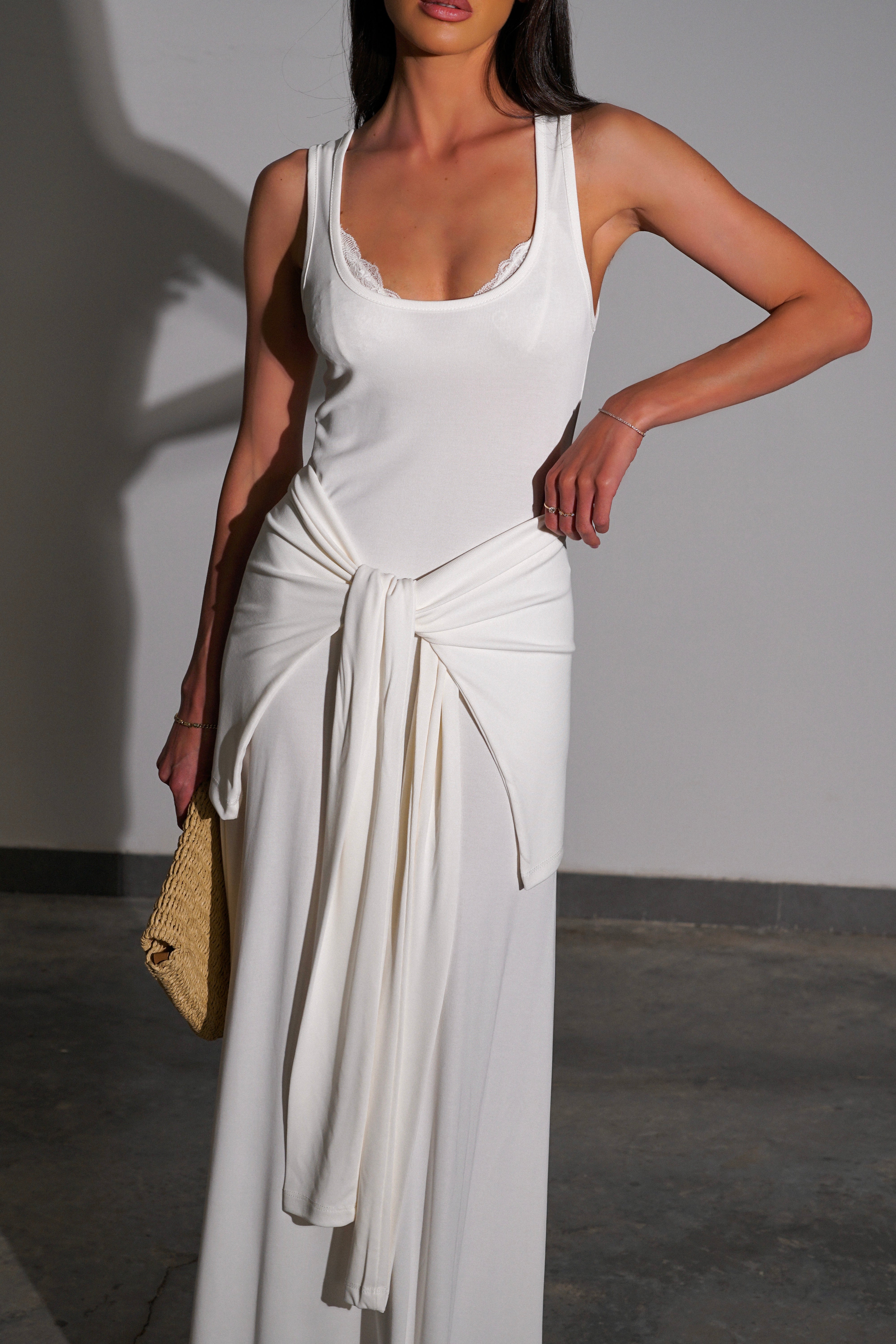 שמלת מליפס-לבן