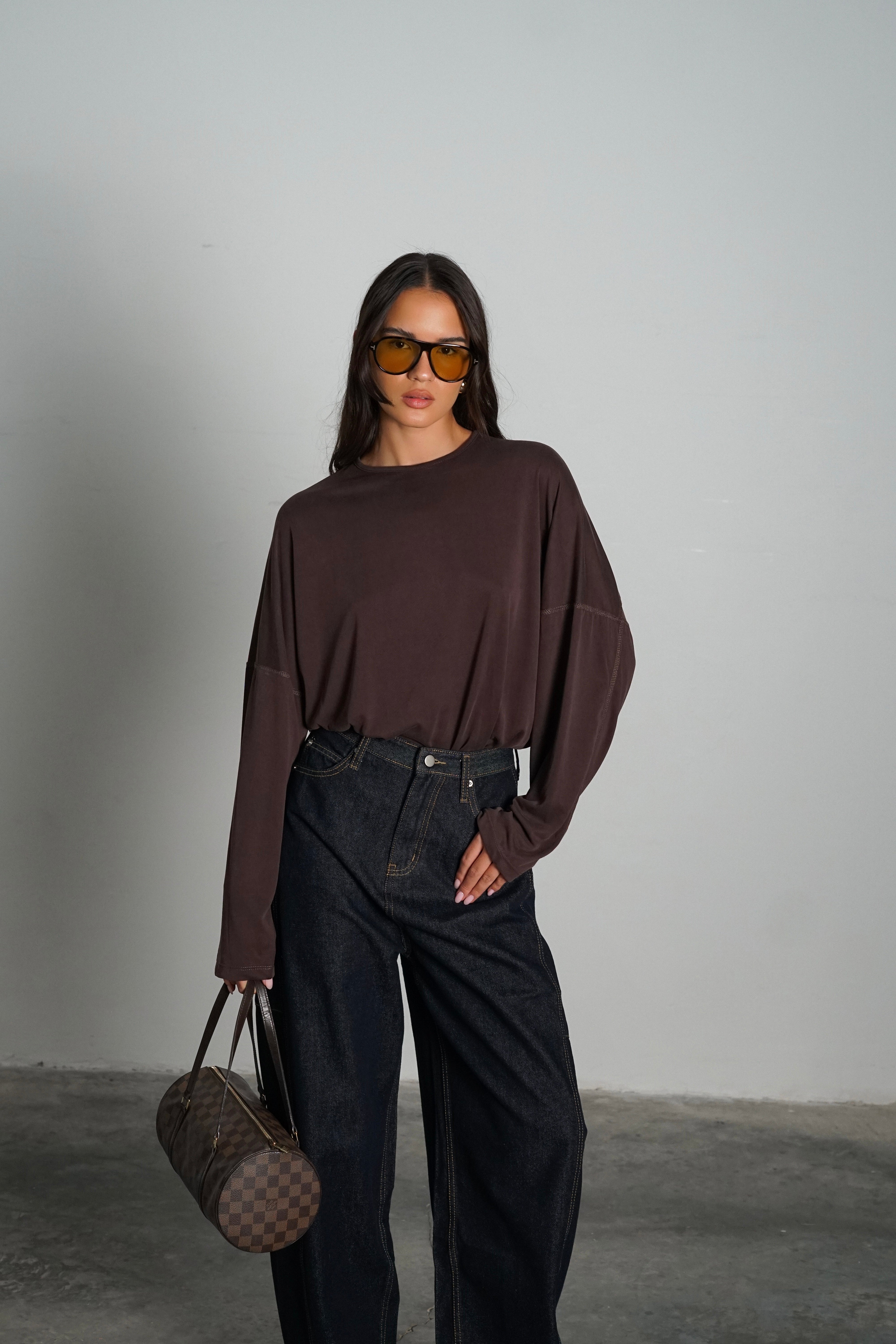 חולצת קריקט-חום