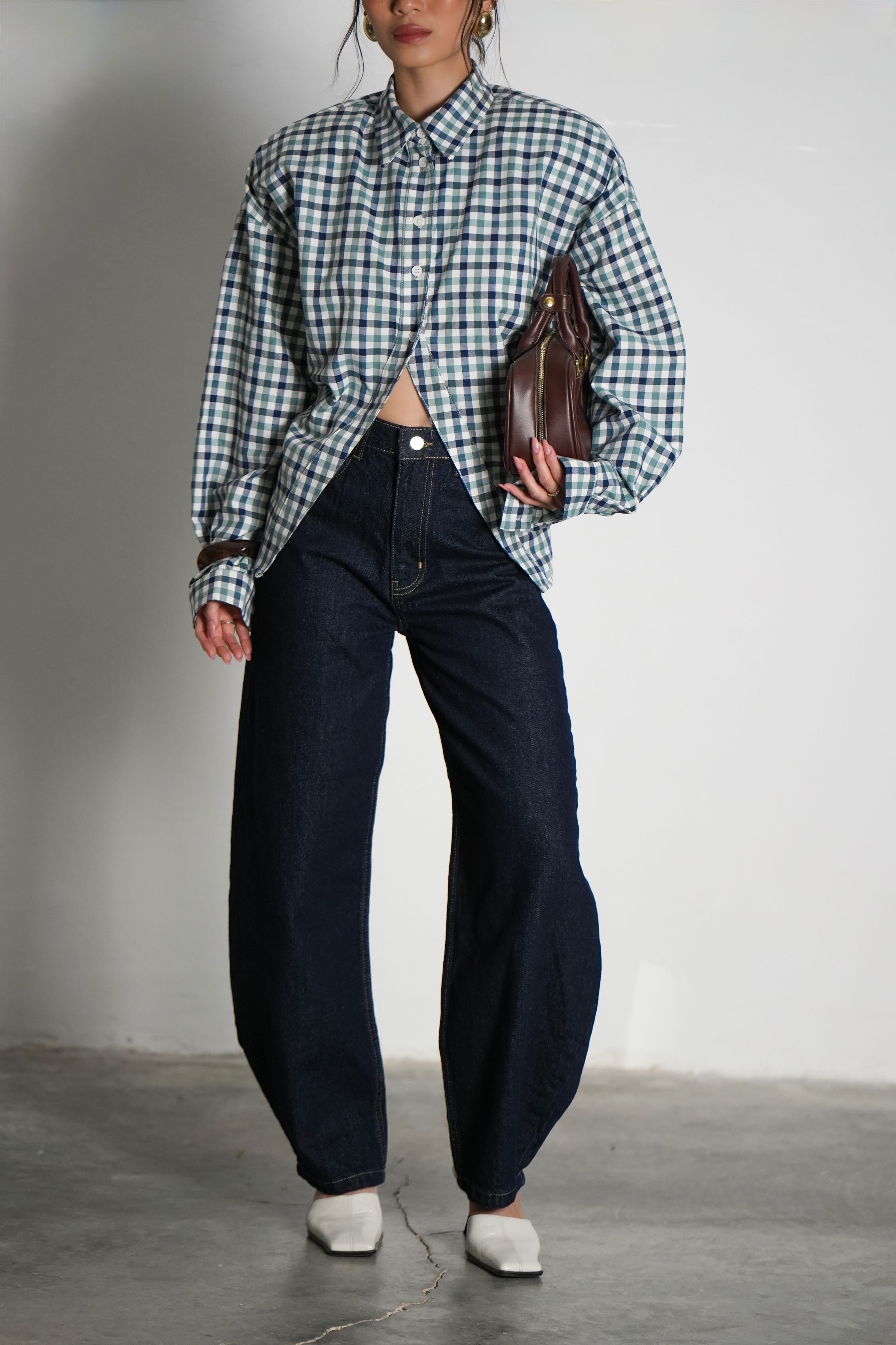 חולצת סילברה-ירוק כחול