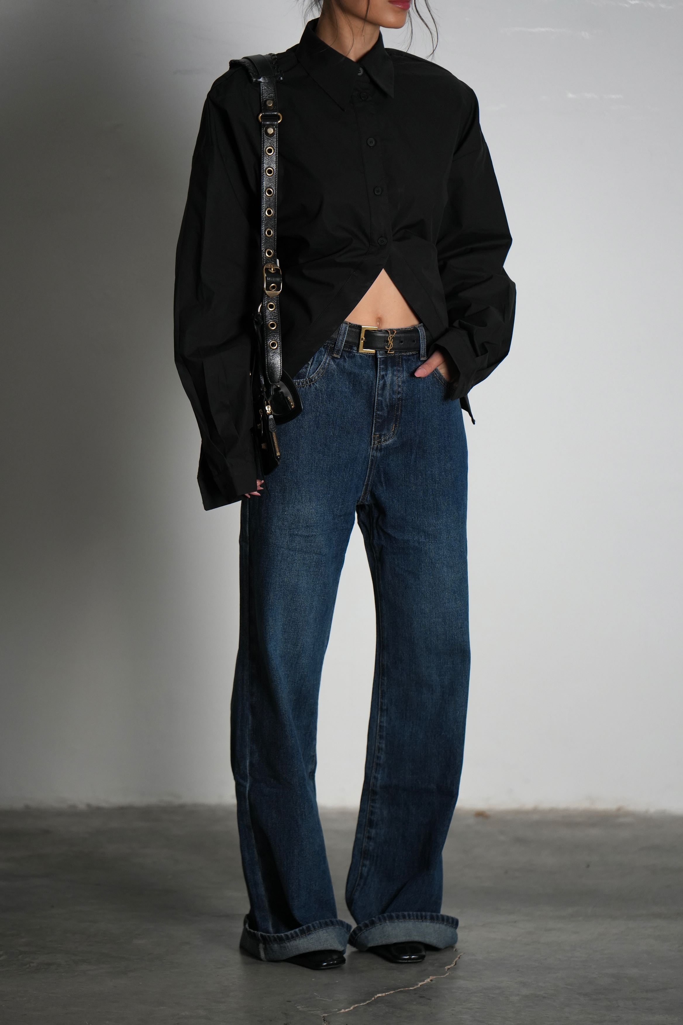 חולצת פיארה-שחור