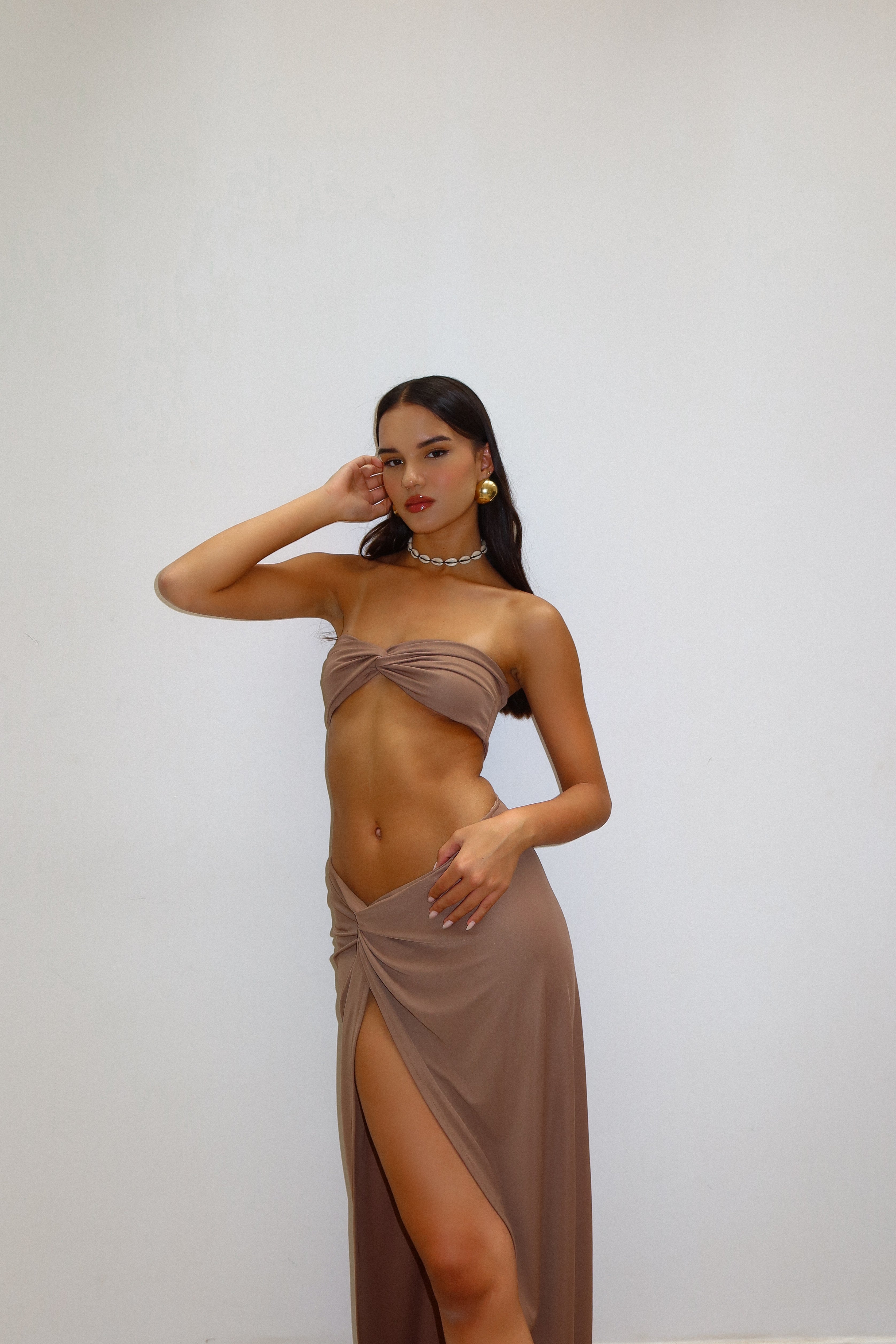 שמלת רויאל - חום