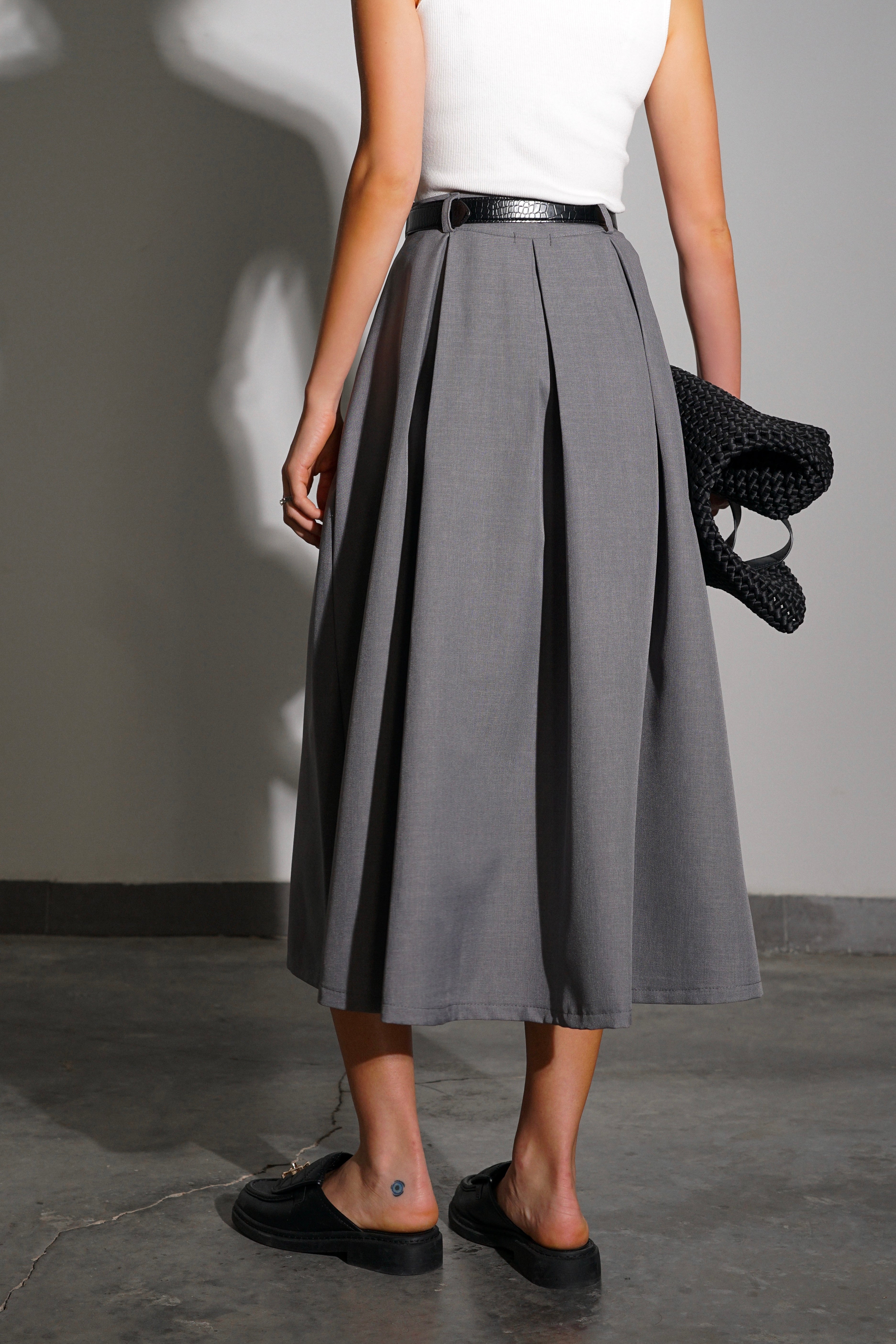 חצאית גרייס-אפור