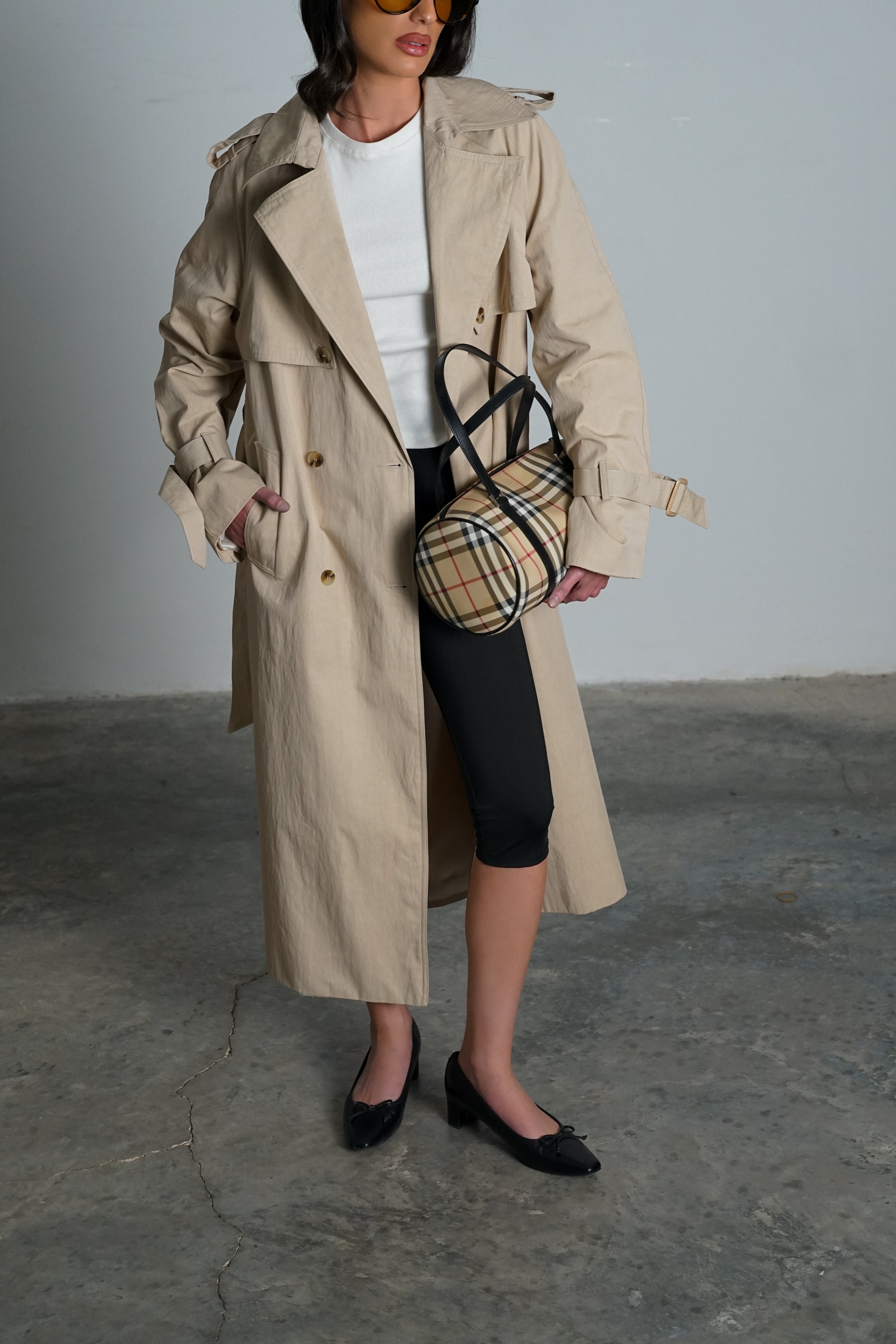 מעיל טרנץ' פיורל-בז בהיר