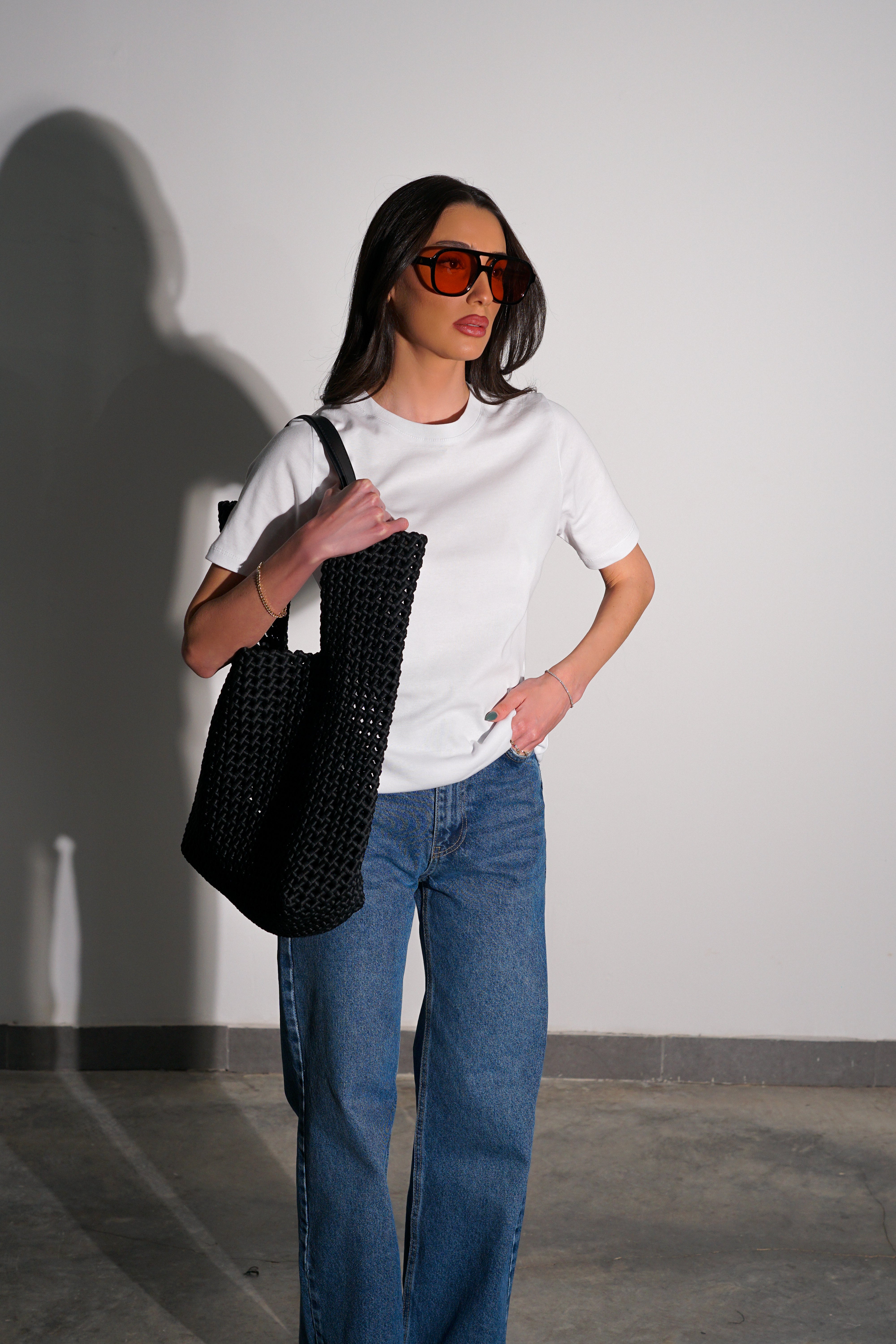 חולצת בייסיק טי-לבן