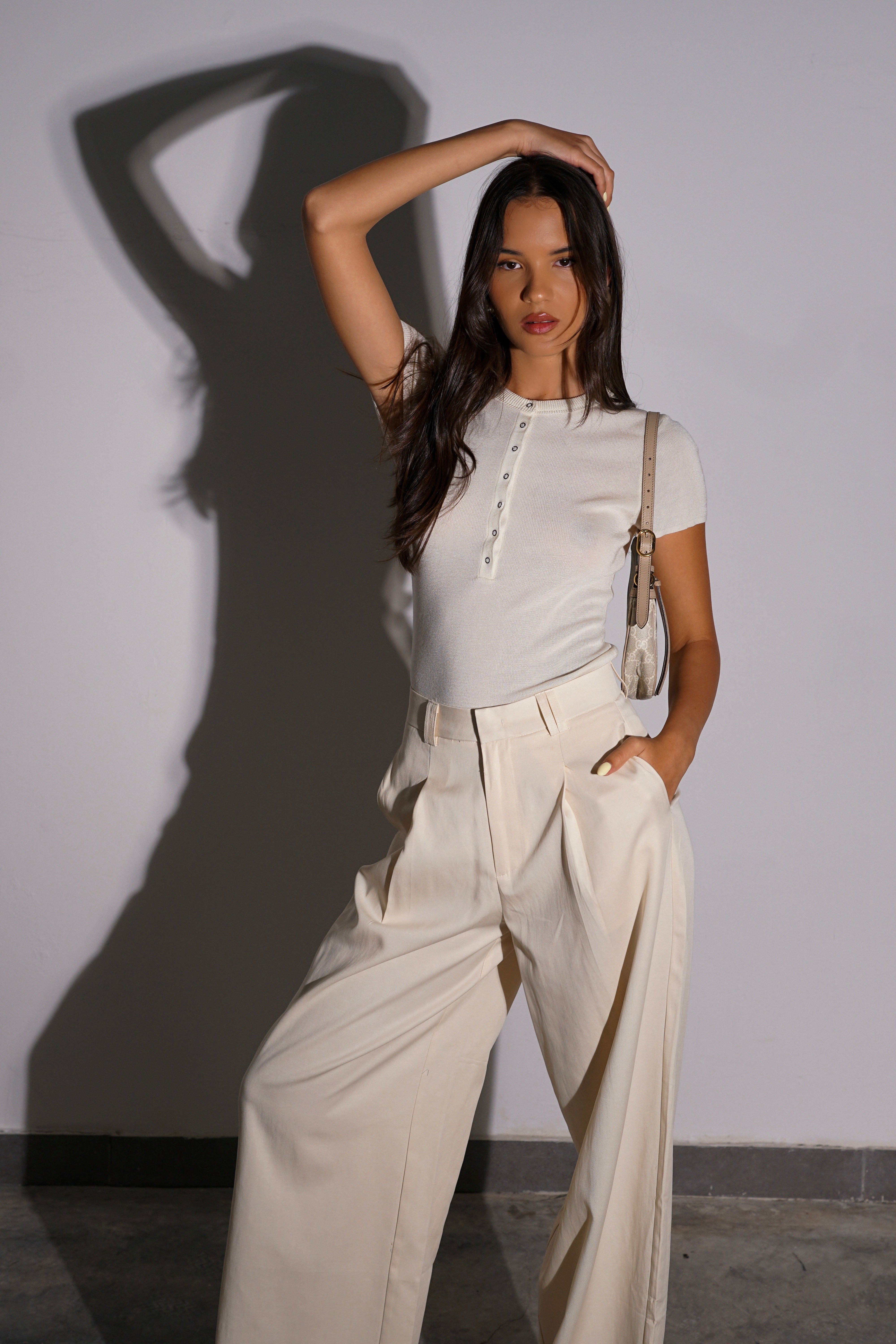 חולצת סנדרה-שמנת