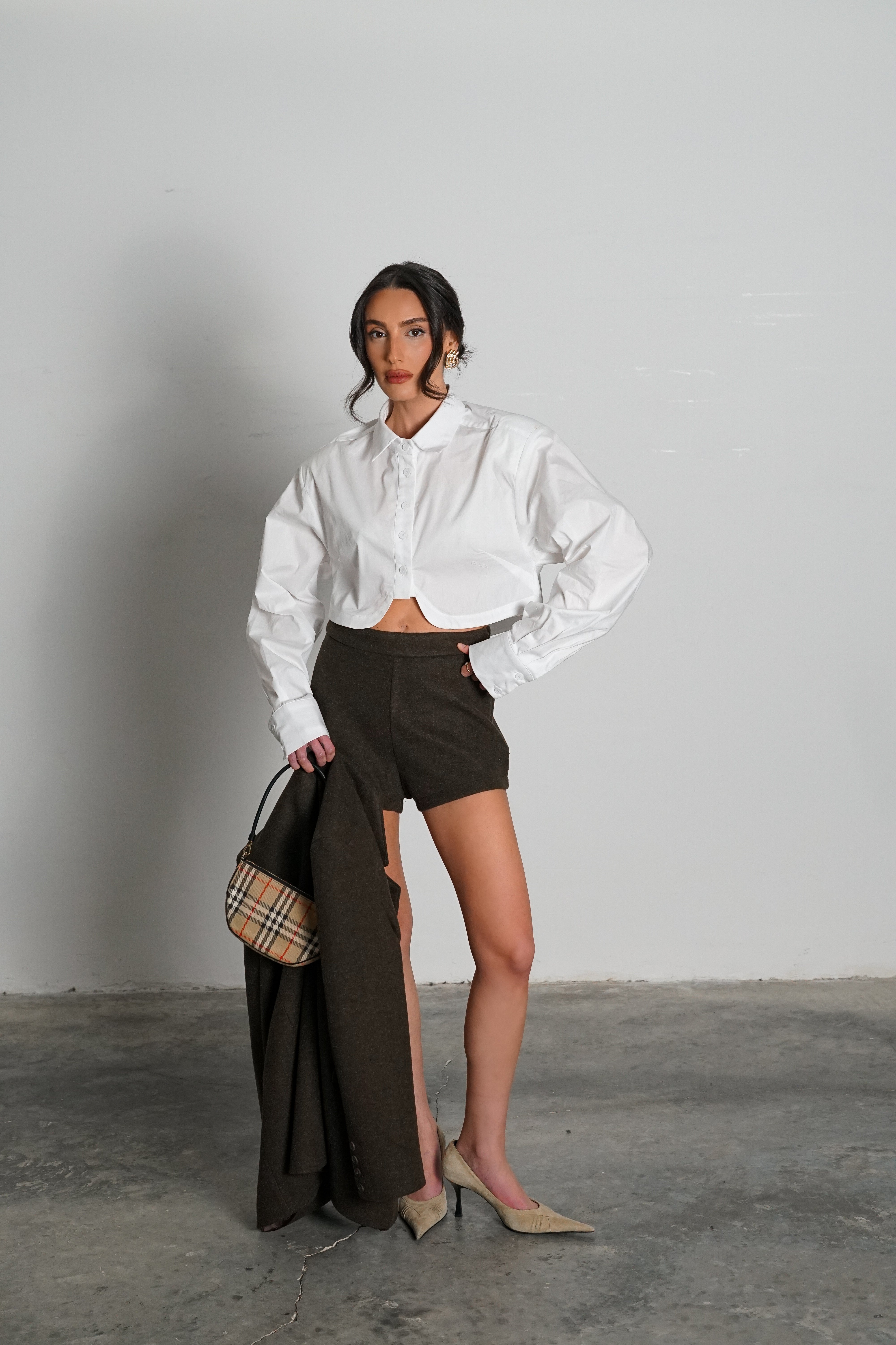 חולצת סטריפ-לבן