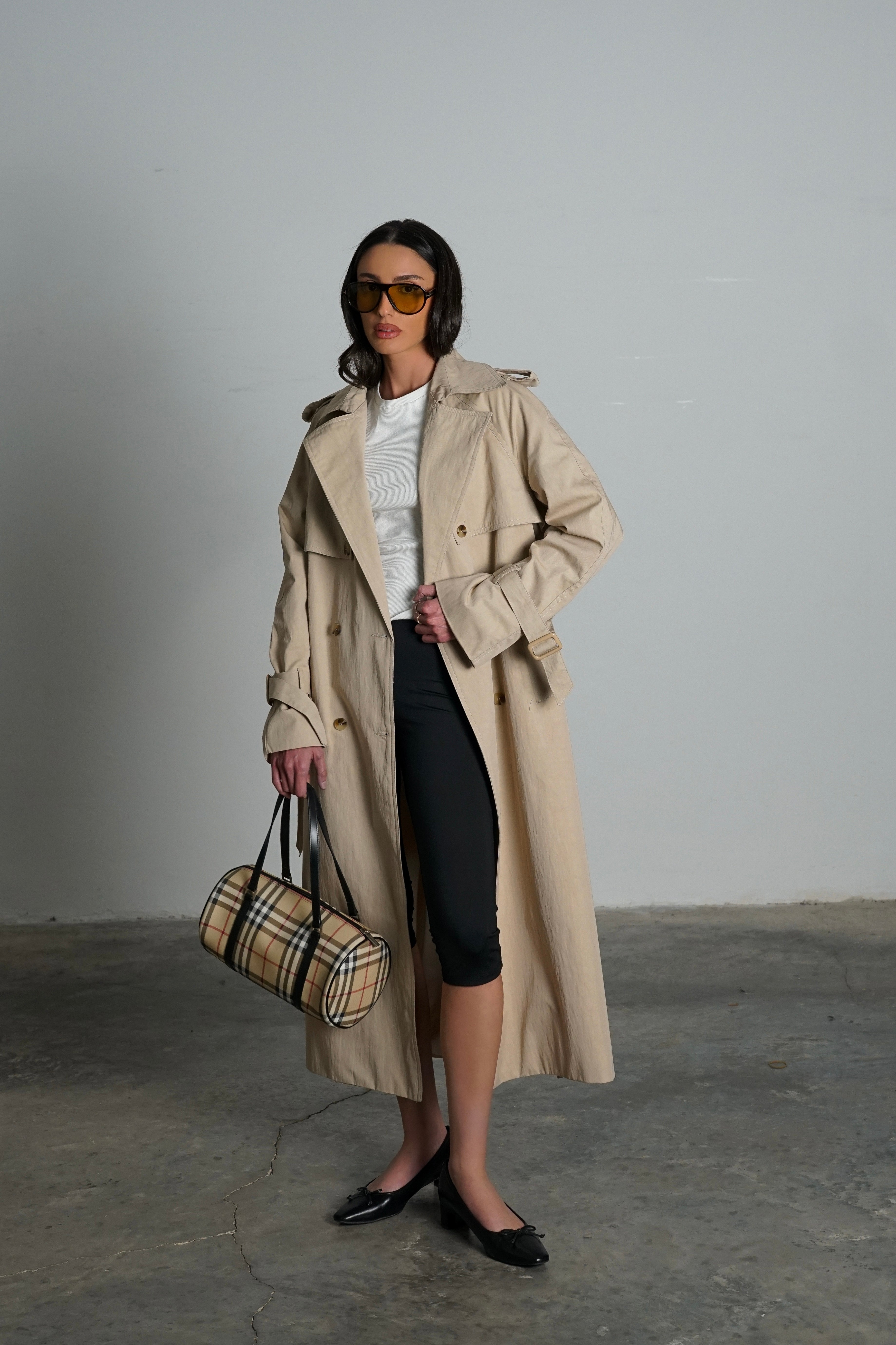 מעיל טרנץ' פיורל-בז בהיר