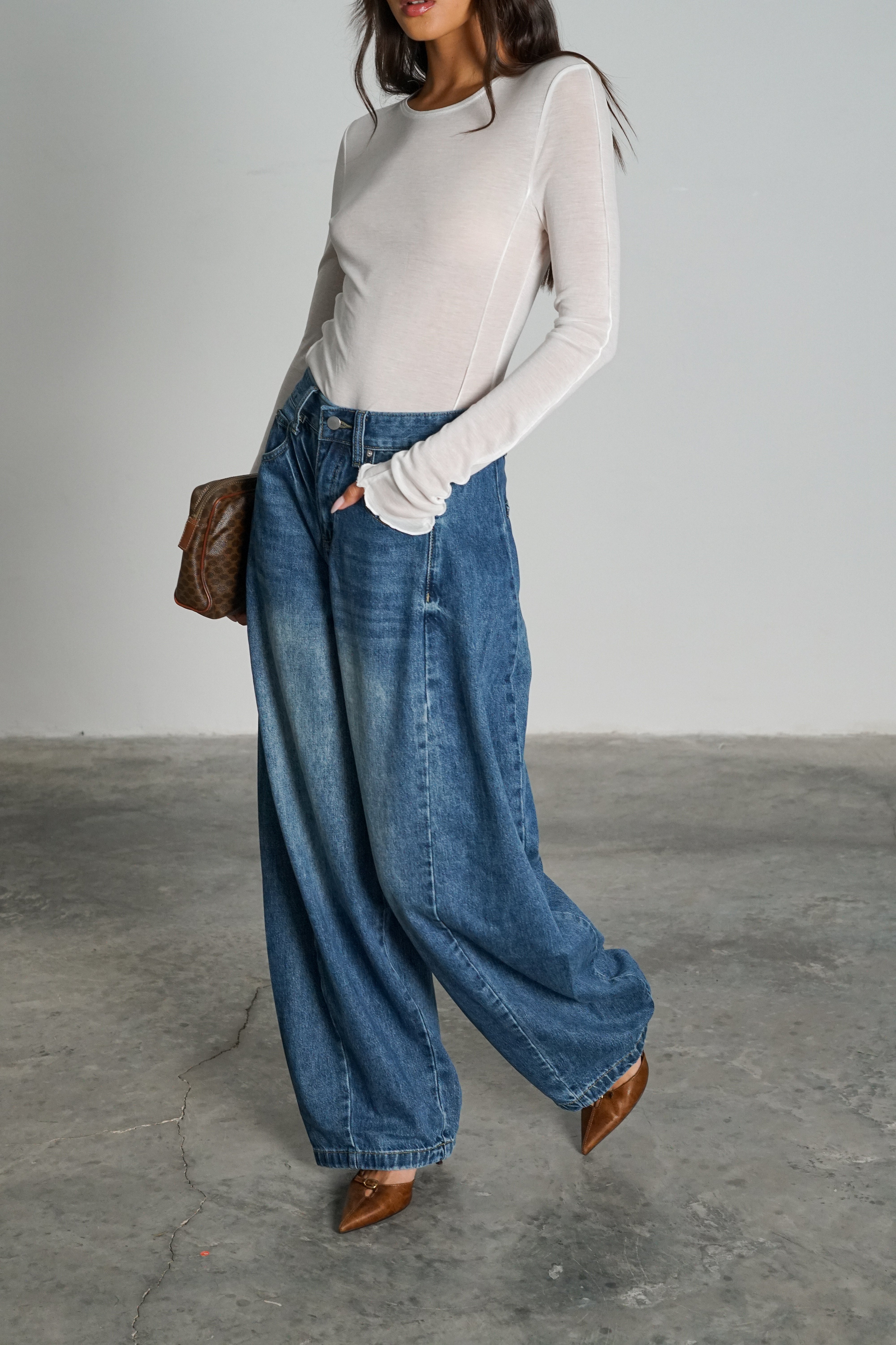 ג'ינס ריקול-כחול