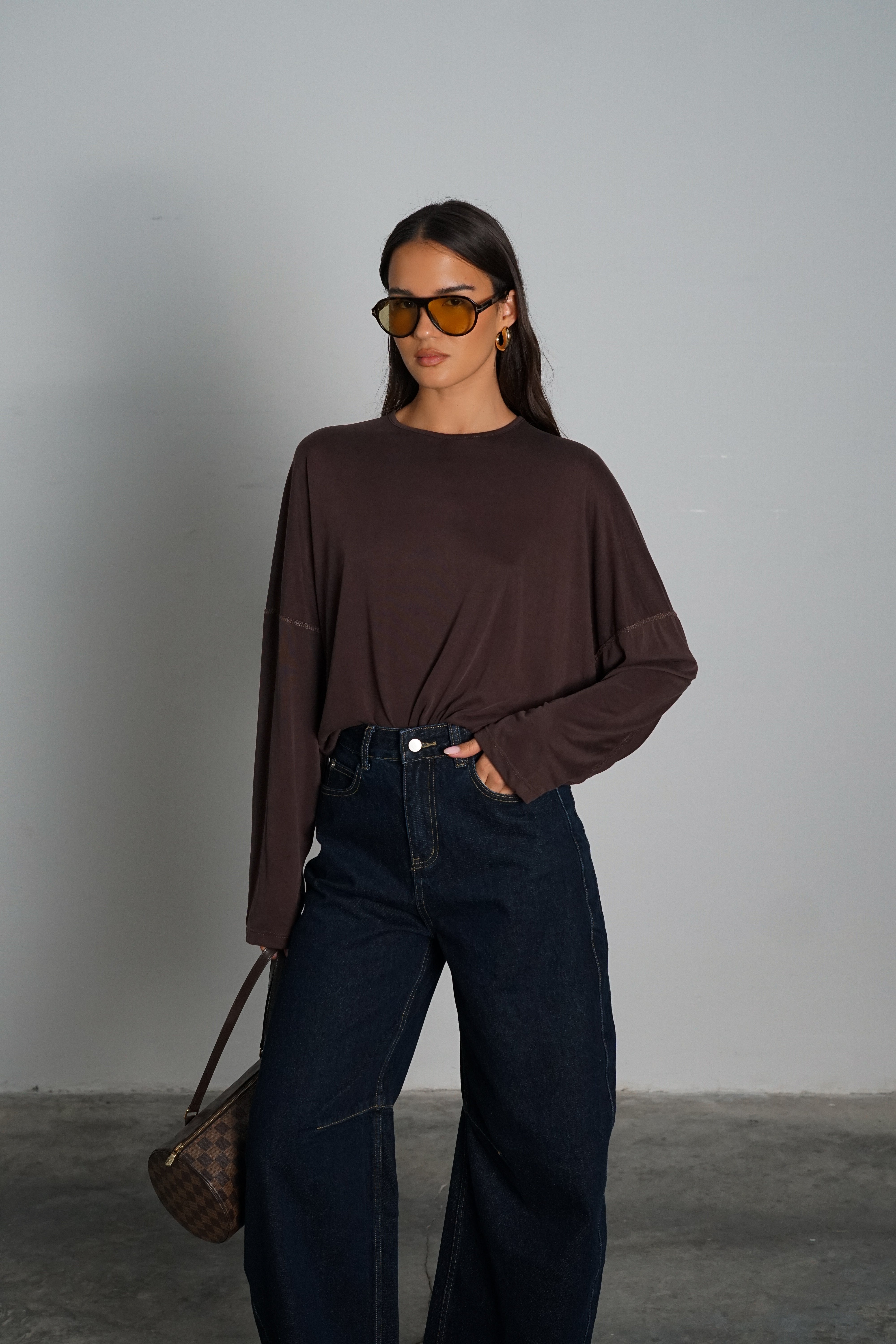 חולצת קריקט-חום