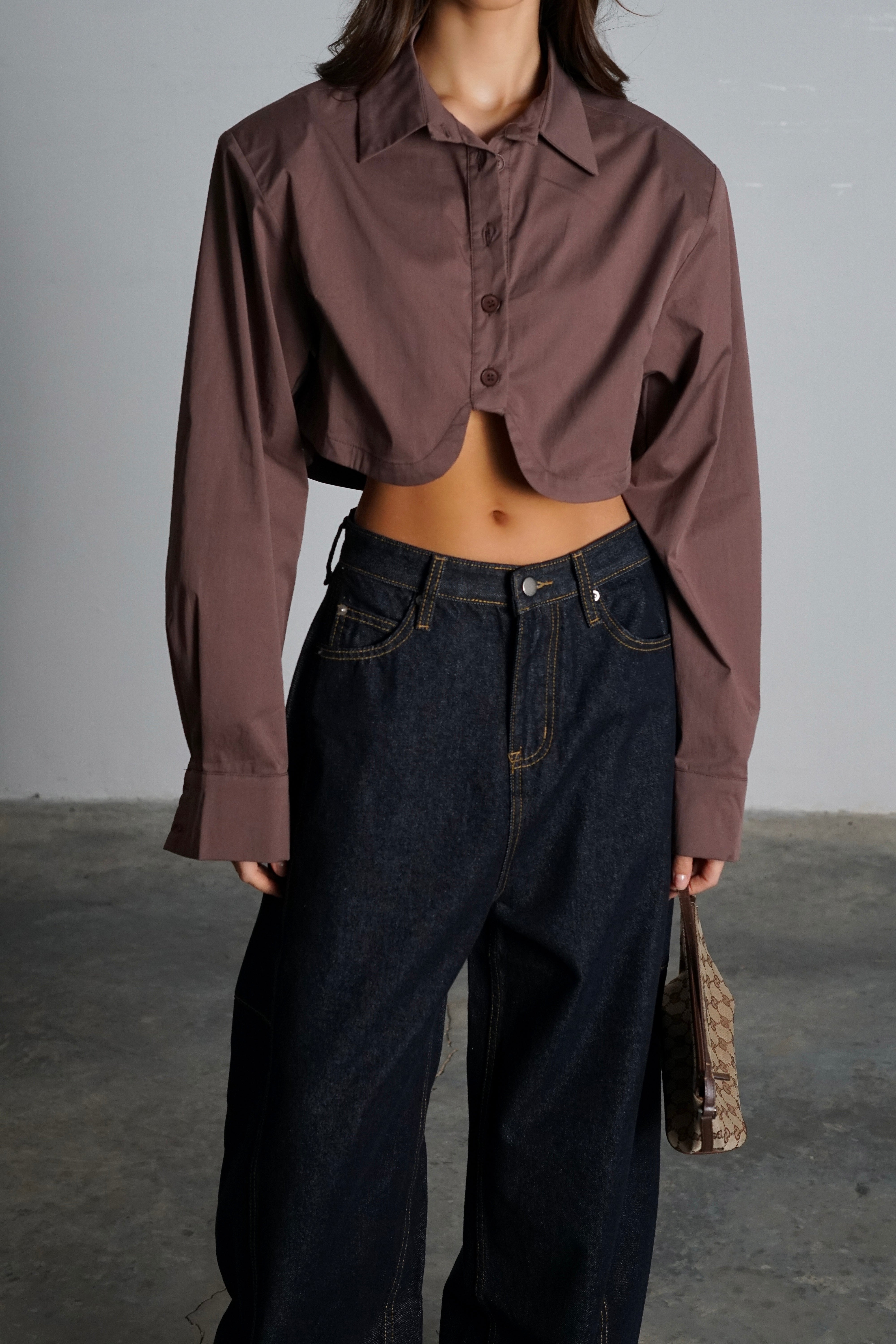 חולצת סטריפ-מוקה