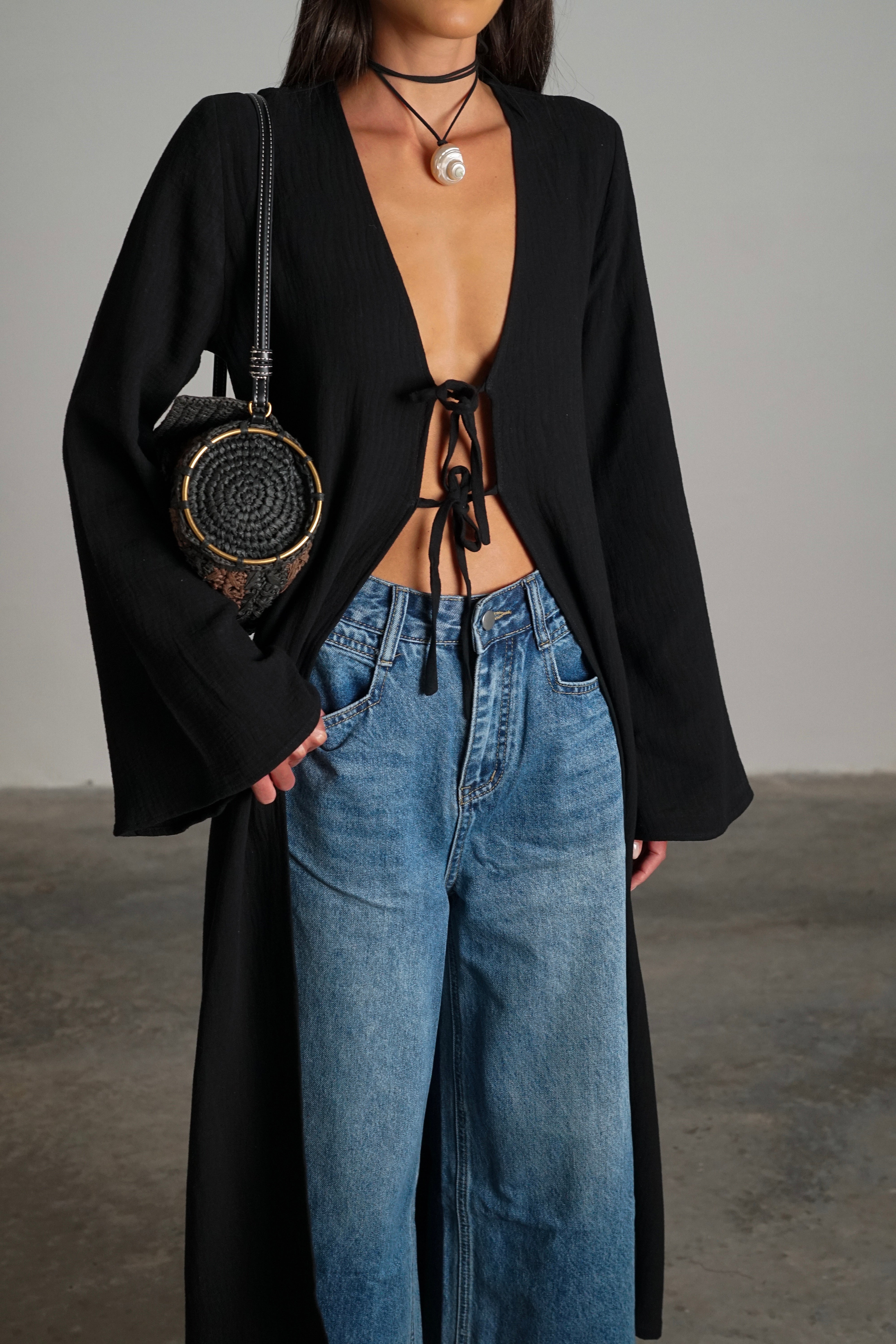 קימונו וואן-שחור