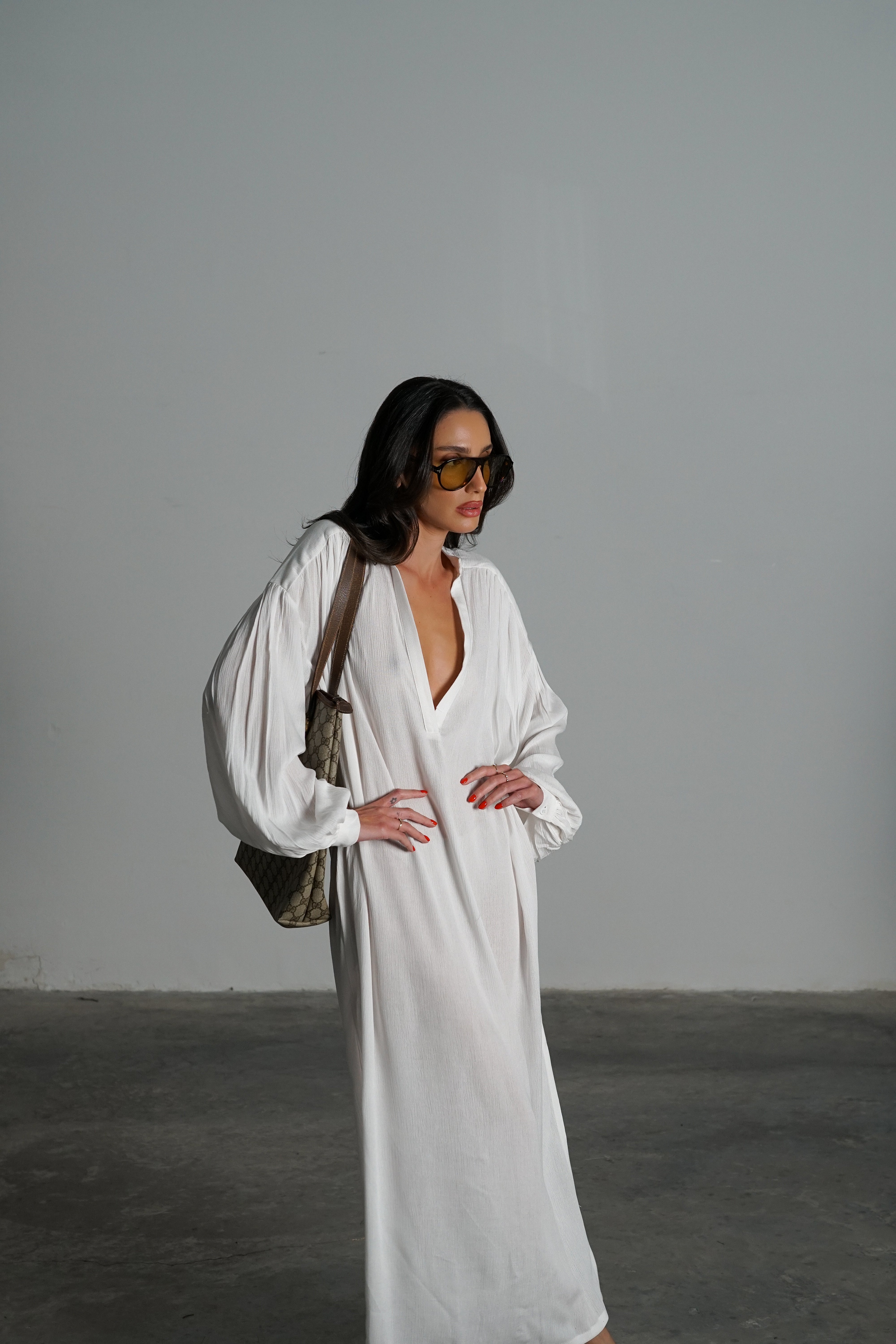 גלביית פררו-לבן